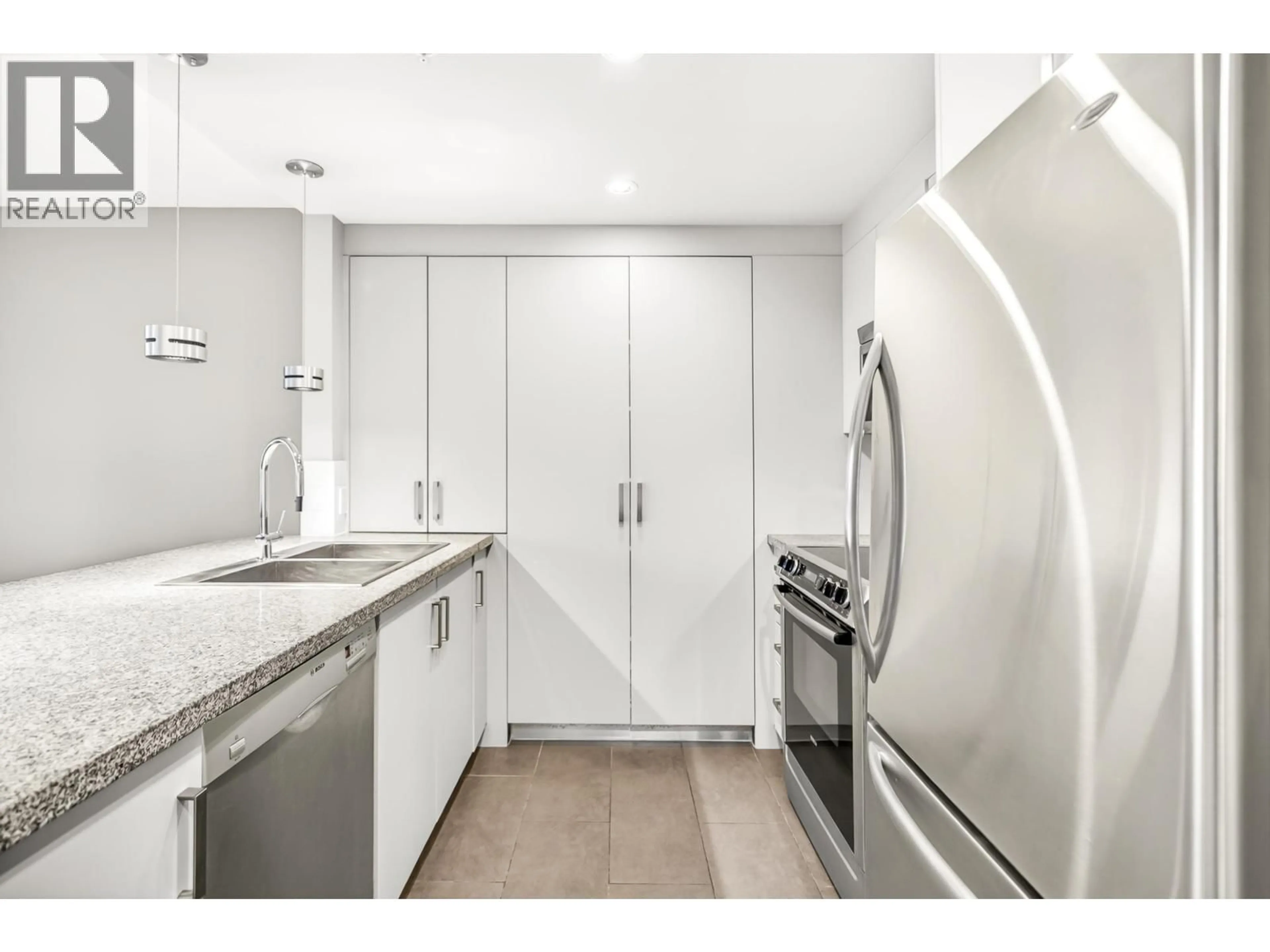 Standard kitchen, ceramic/tile floor for 604 - 2959 GLEN DRIVE, Coquitlam British Columbia V3B0B8
