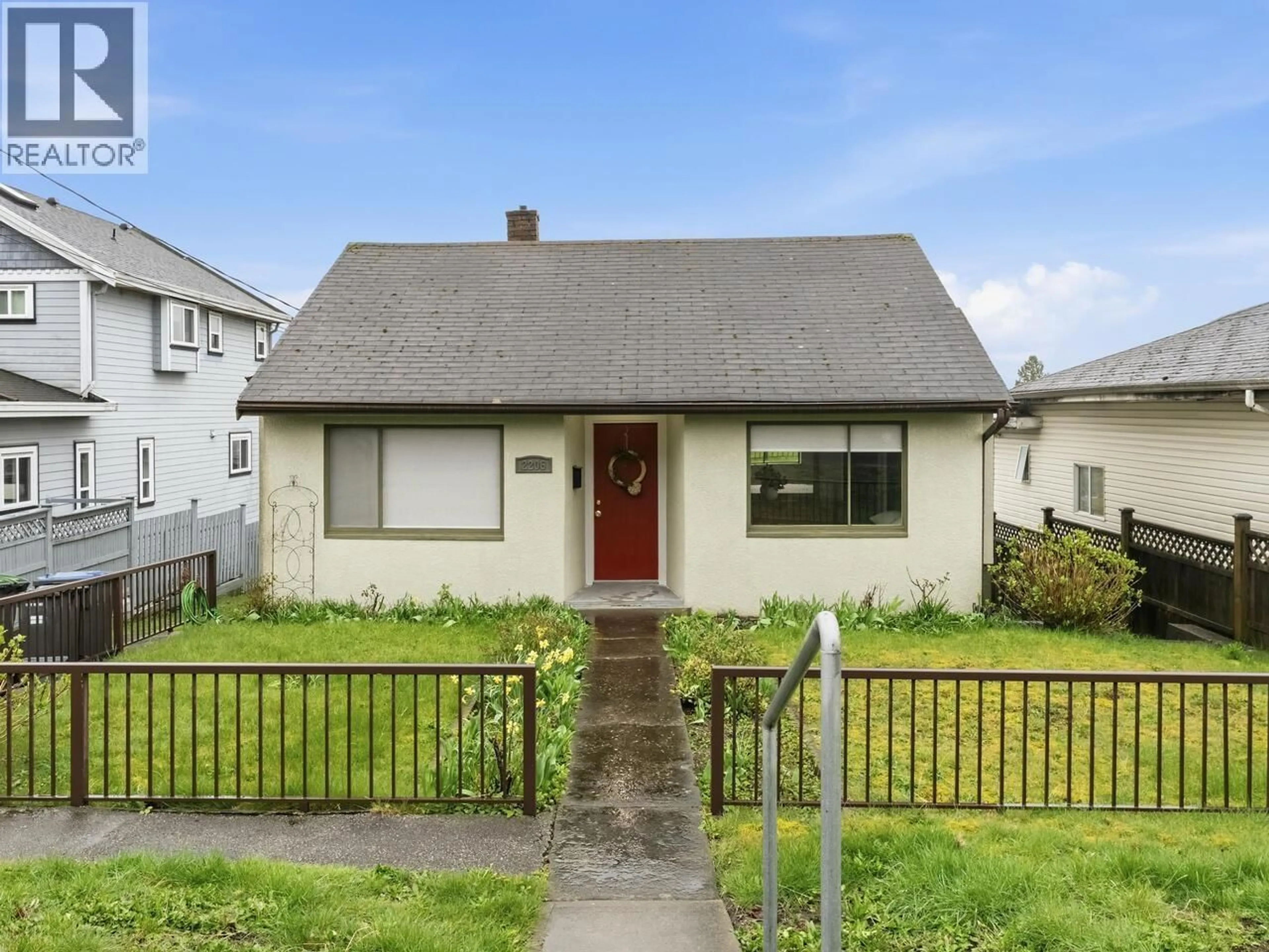 Home with vinyl exterior material, street for 2206 EIGHTH AVENUE, New Westminster British Columbia V3M2V1