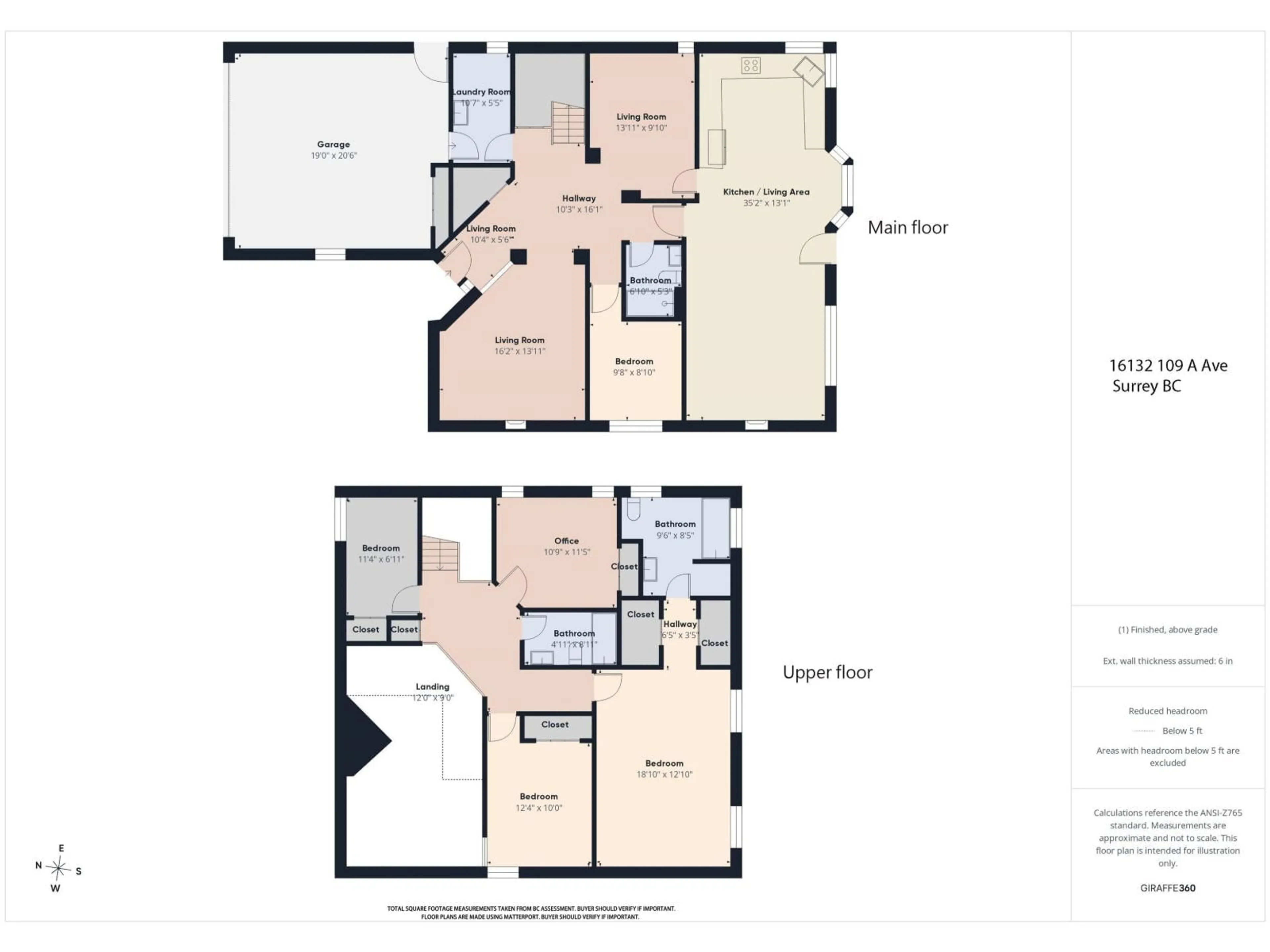 Floor plan for 16132 109A AVENUE, Surrey British Columbia V4N3L8