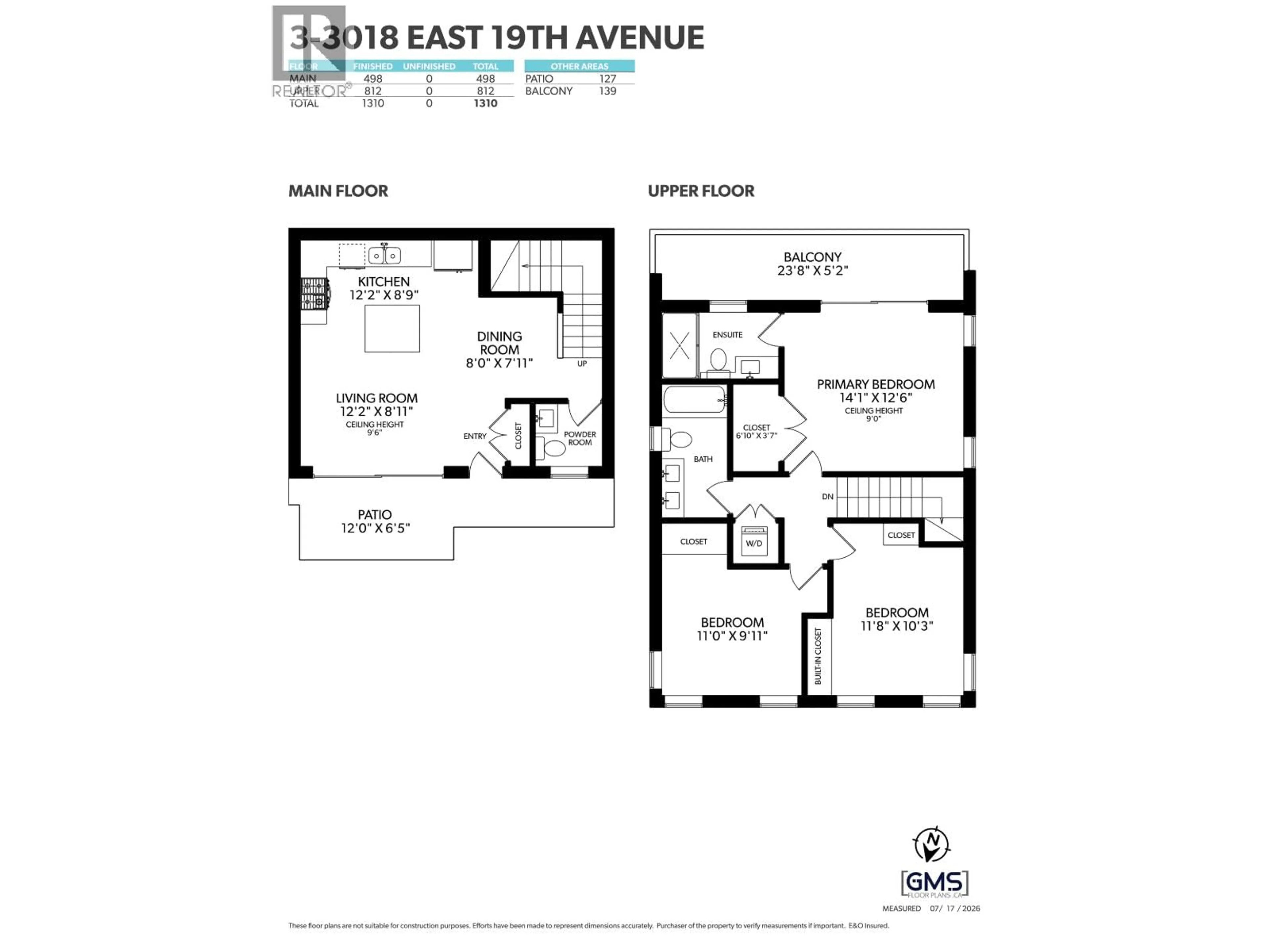 Floor plan for 3016 19TH AVENUE, Vancouver British Columbia V5M2S9