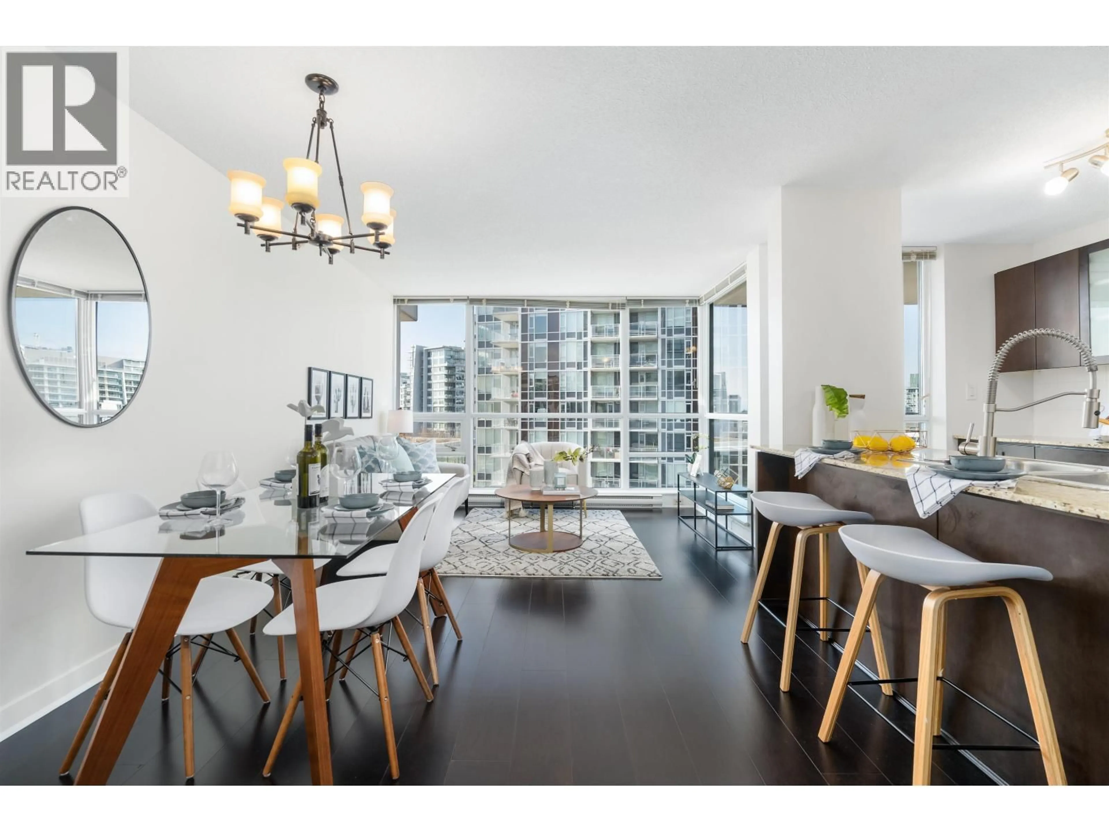 Dining room, wood/laminate floor for 1001 - 7555 ALDERBRIDGE WAY, Richmond British Columbia V6X4L3