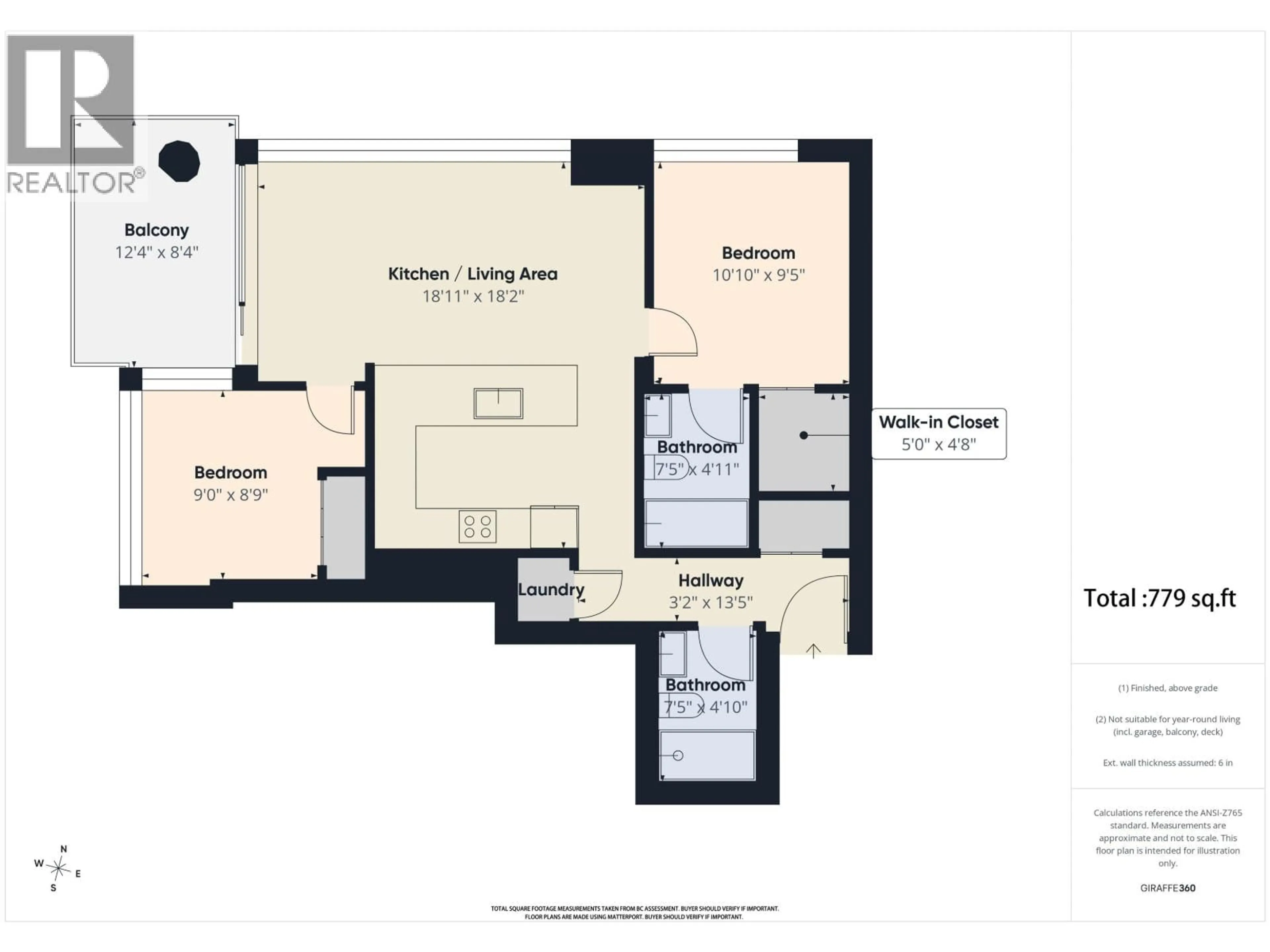 Floor plan for 1907 - 6538 NELSON AVENUE, Burnaby British Columbia V5H0G5