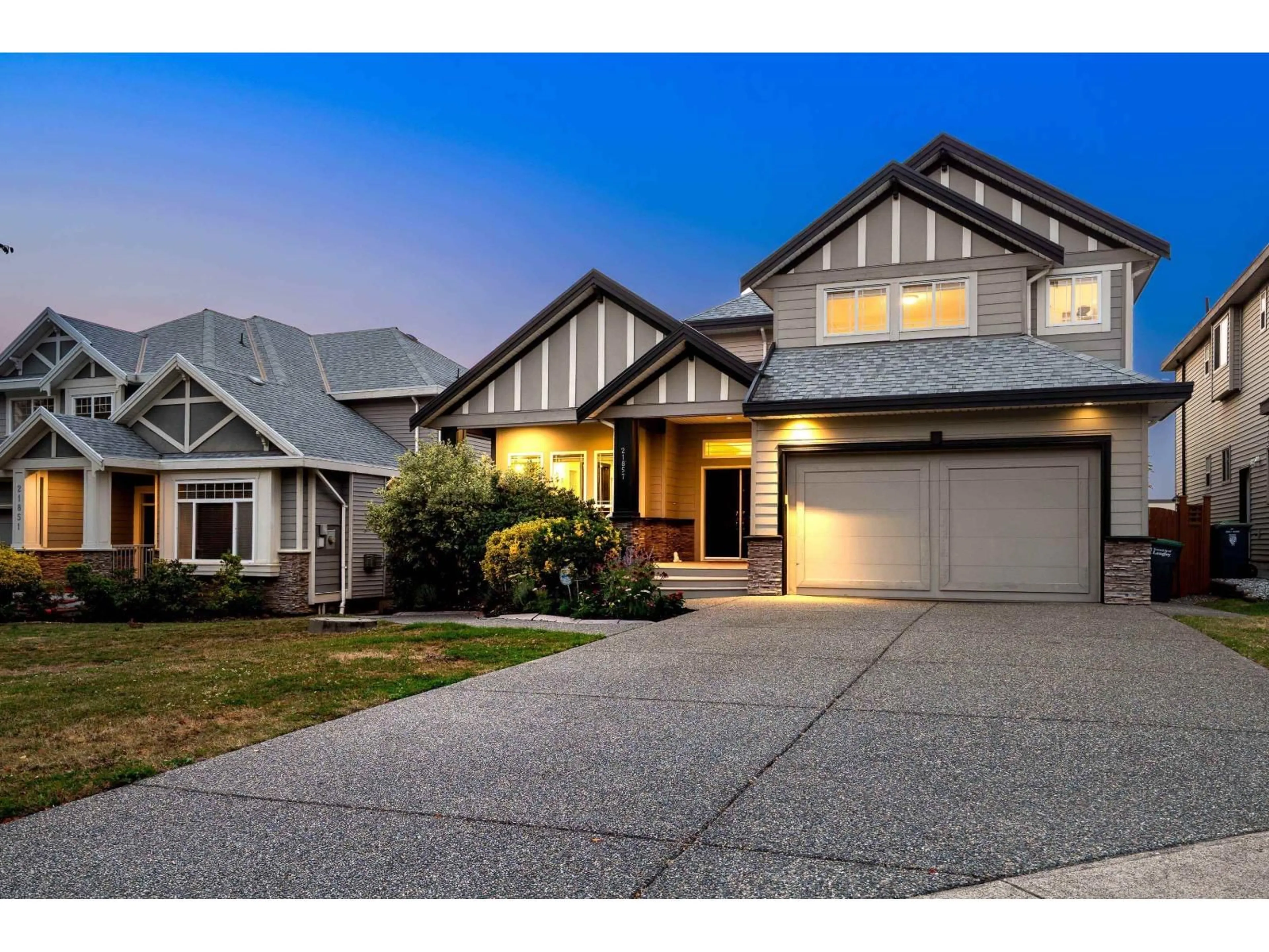 Home with vinyl exterior material, street for 21857 51 AVENUE, Langley British Columbia V3A8P7