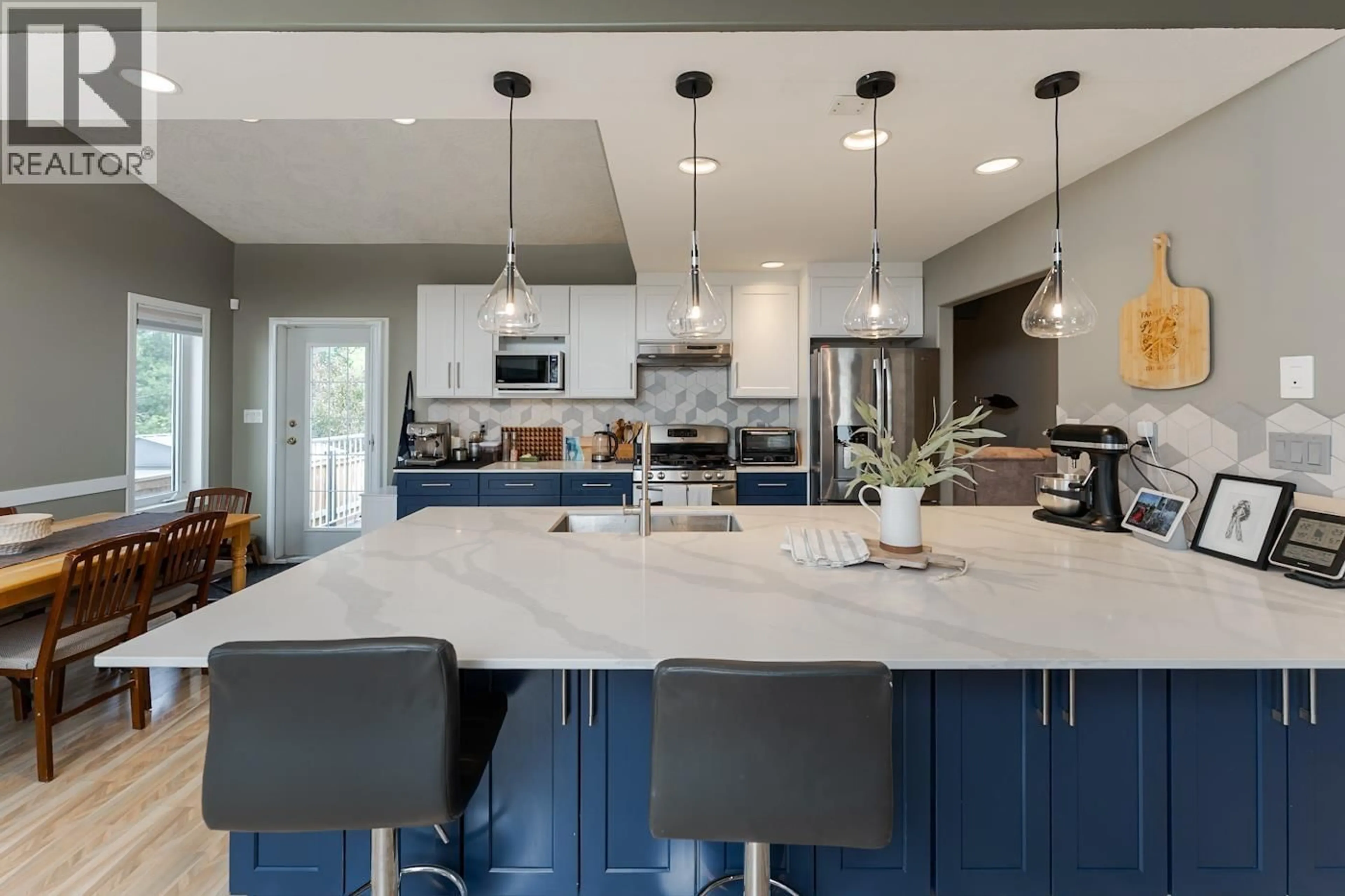 Contemporary kitchen, ceramic/tile floor for 5463 HEYER ROAD, Prince George British Columbia V2N6J3