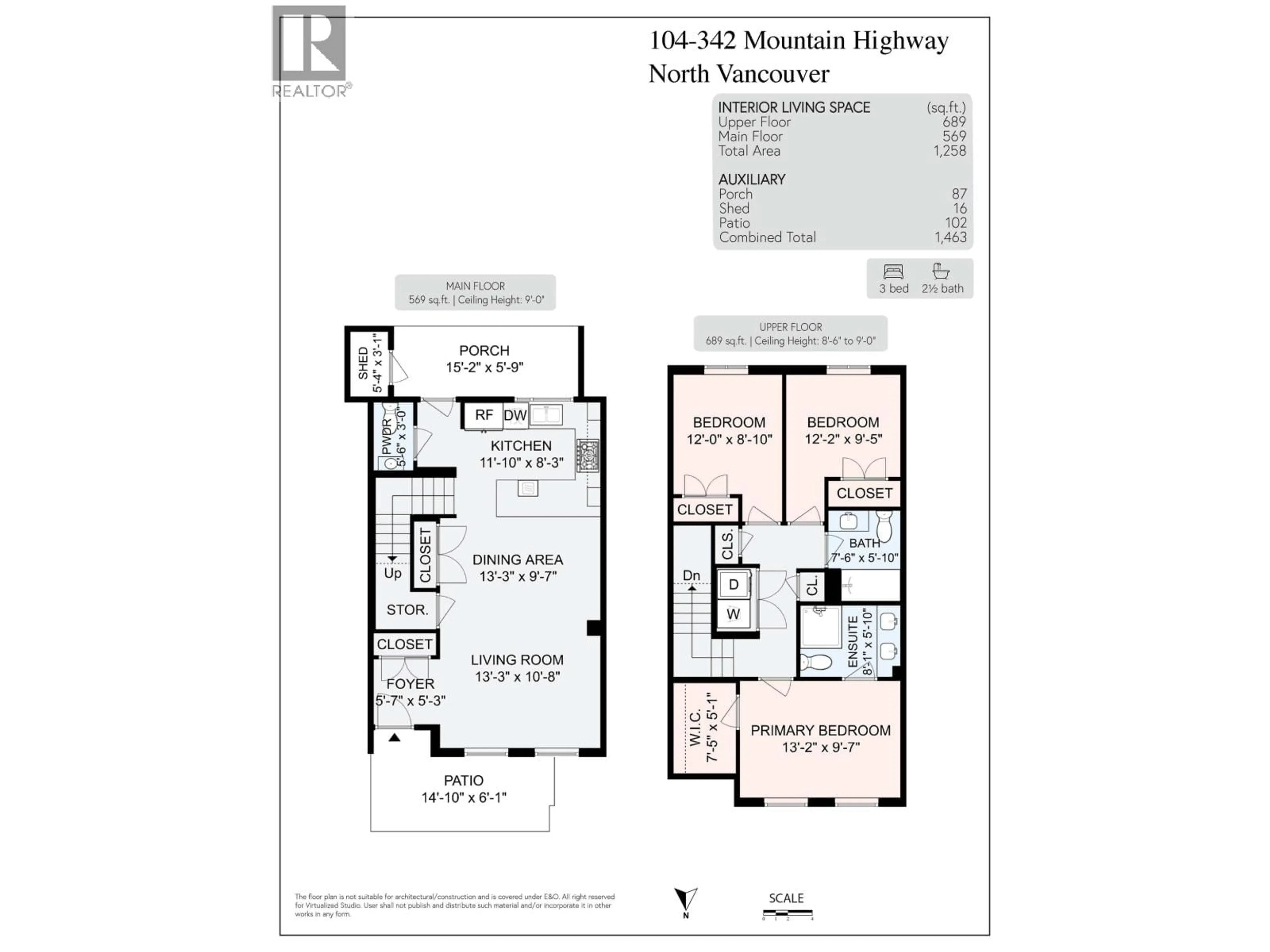 Floor plan for 104 - 342 MOUNTAIN HIGHWAY, North Vancouver British Columbia V7J2K8