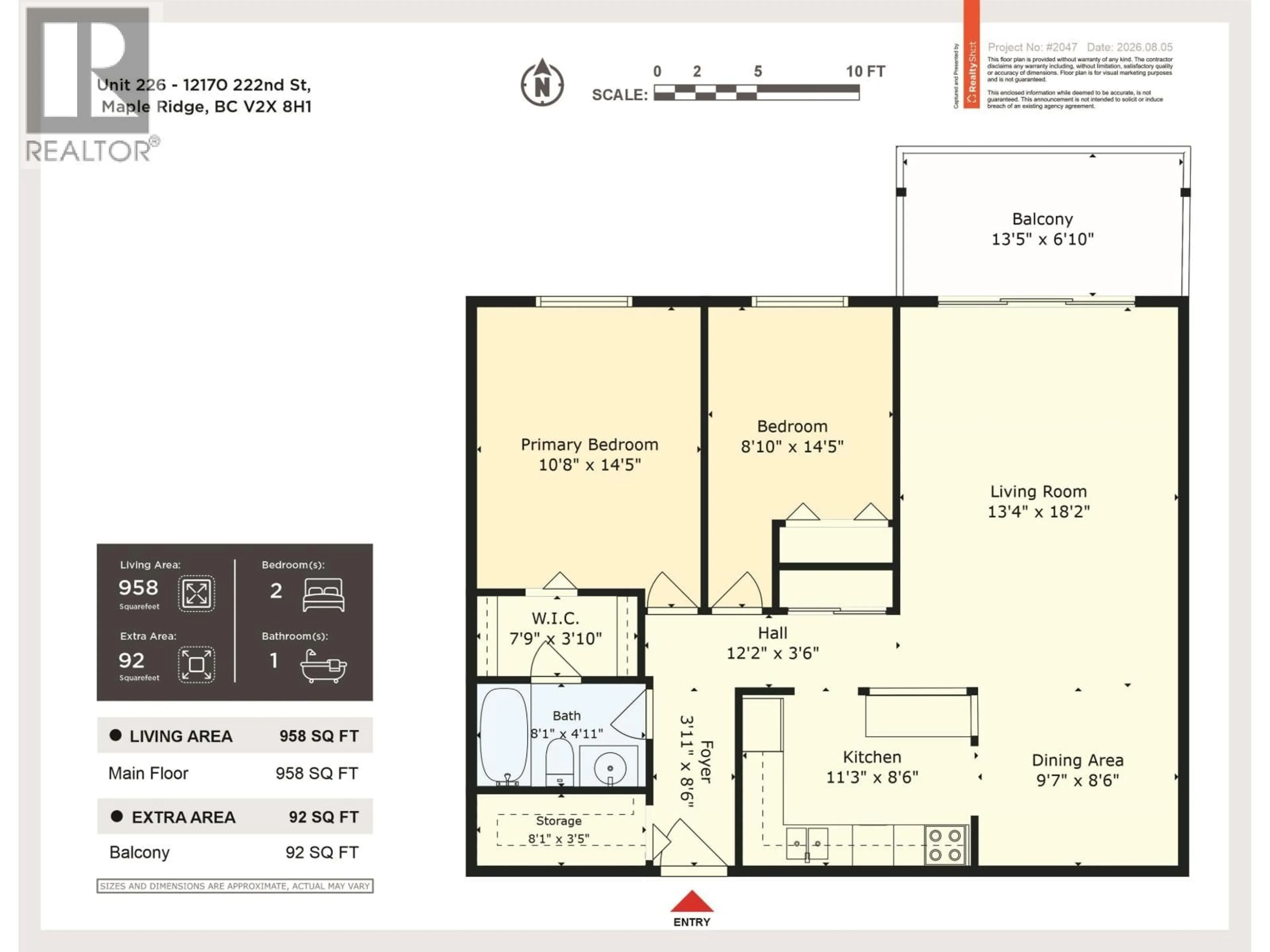 Floor plan for 226 - 12170 222 STREET, Maple Ridge British Columbia V2X8H1