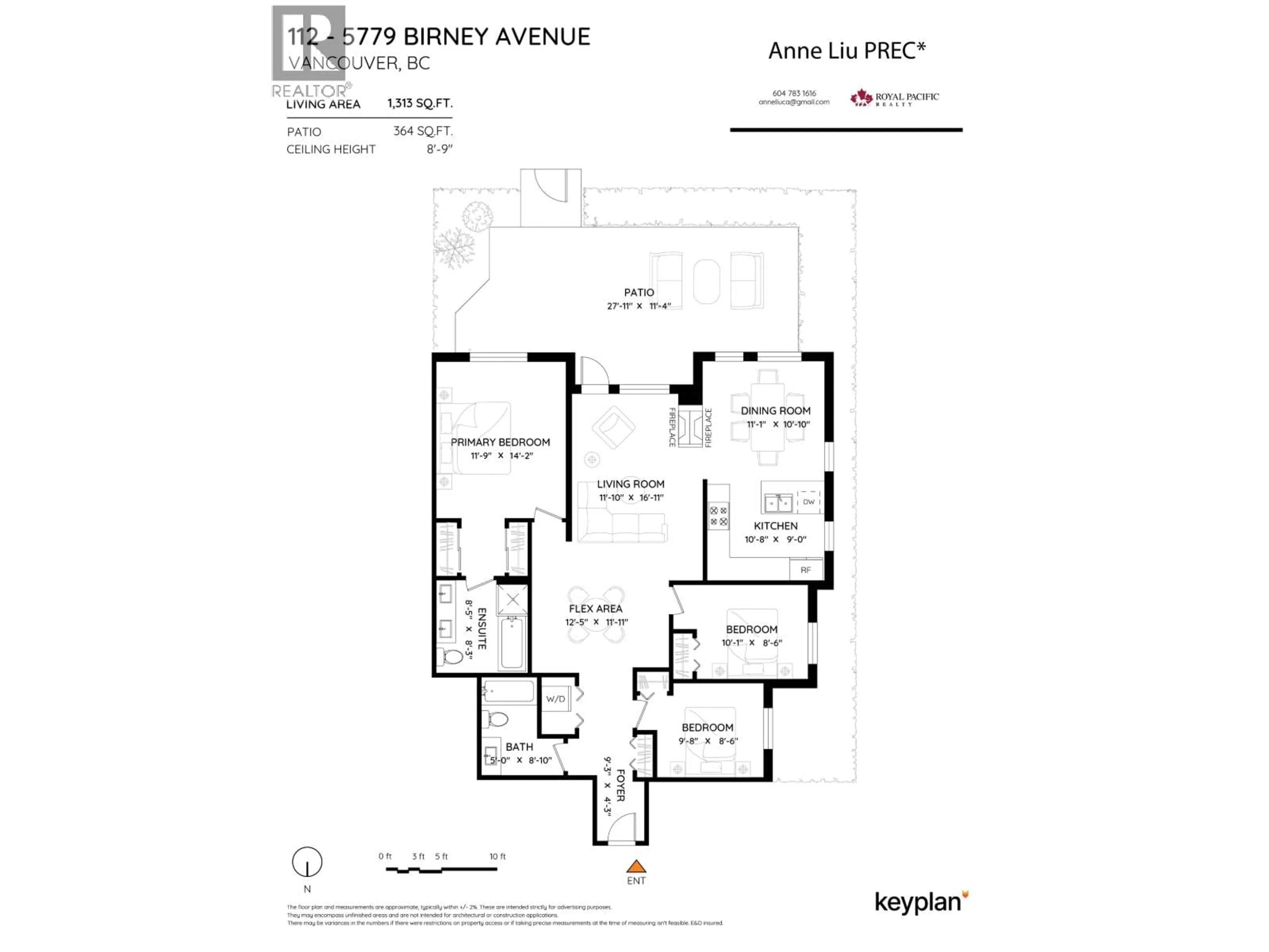Floor plan for 112 - 5779 BIRNEY AVENUE, Vancouver British Columbia V6S0A3