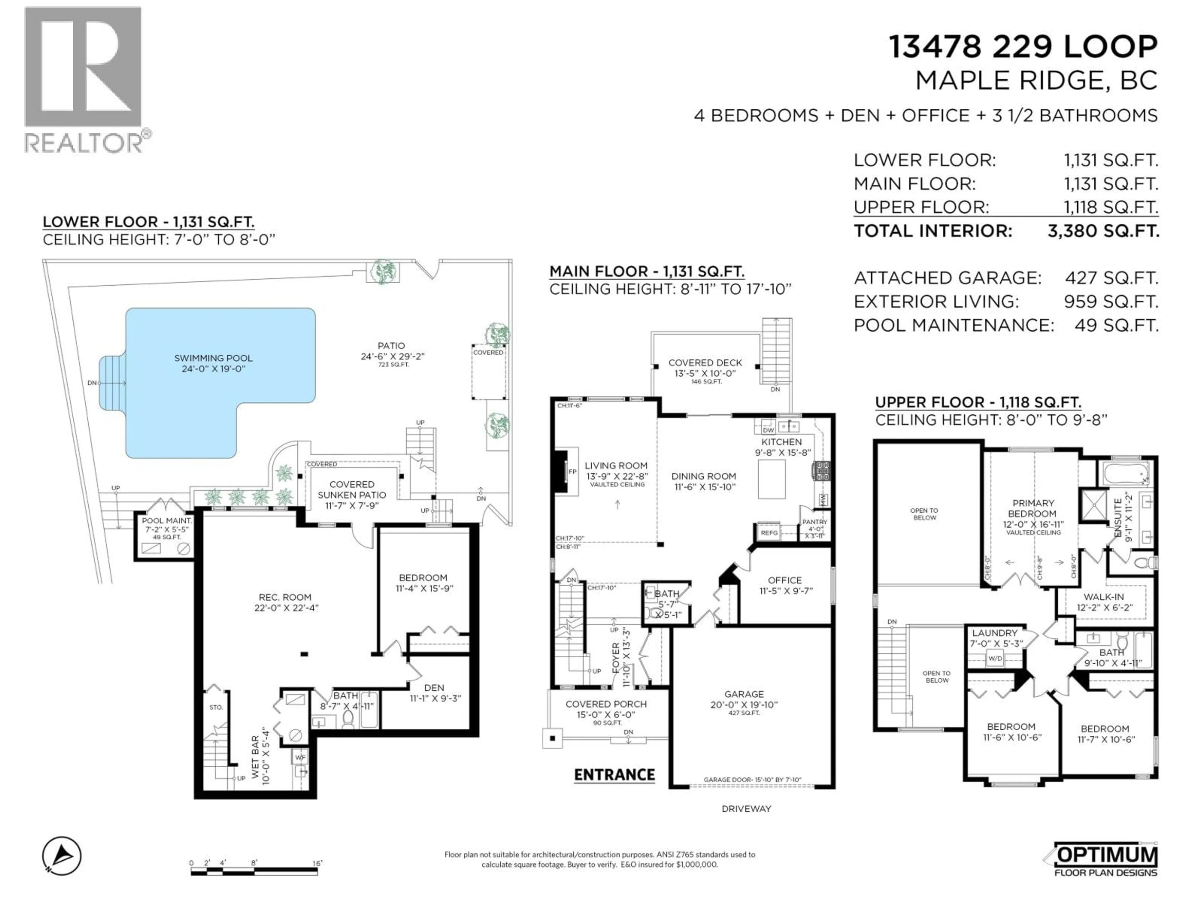 Floor plan for 13478 229 LOOP, Maple Ridge British Columbia V4R0E5