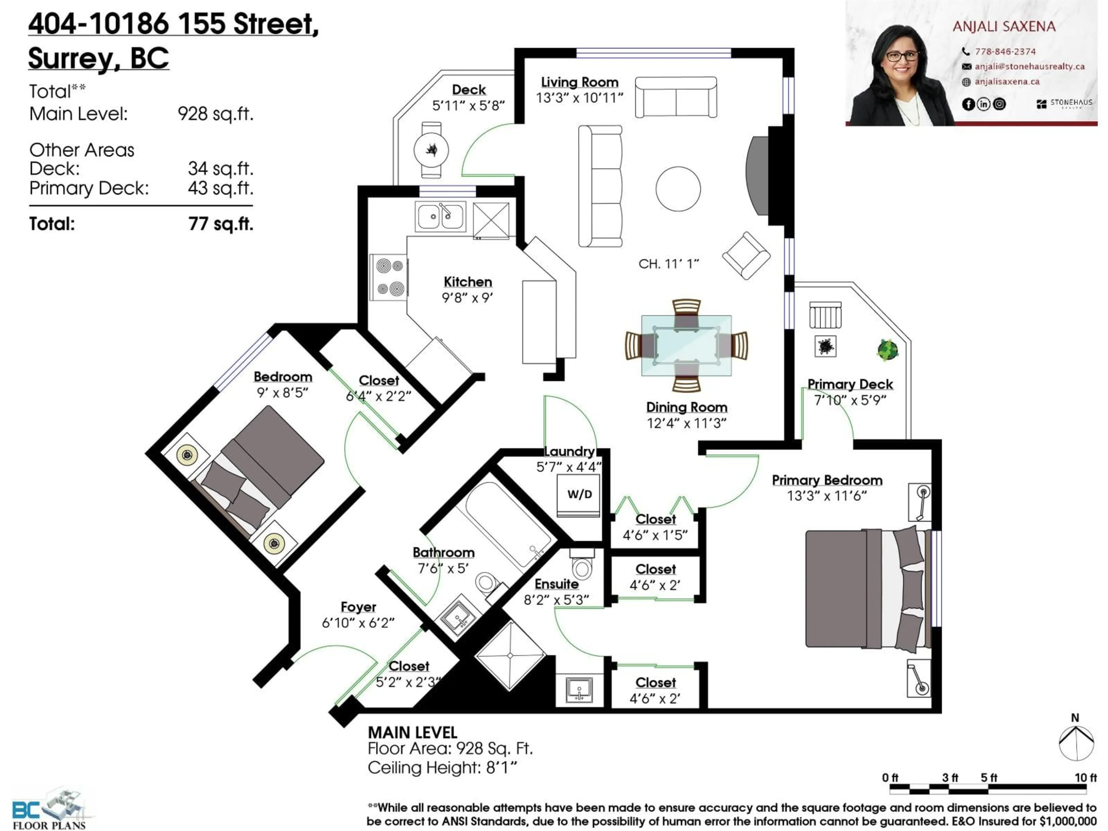Floor plan for 404 - 10186 155 STREET, Surrey British Columbia V3R0R6