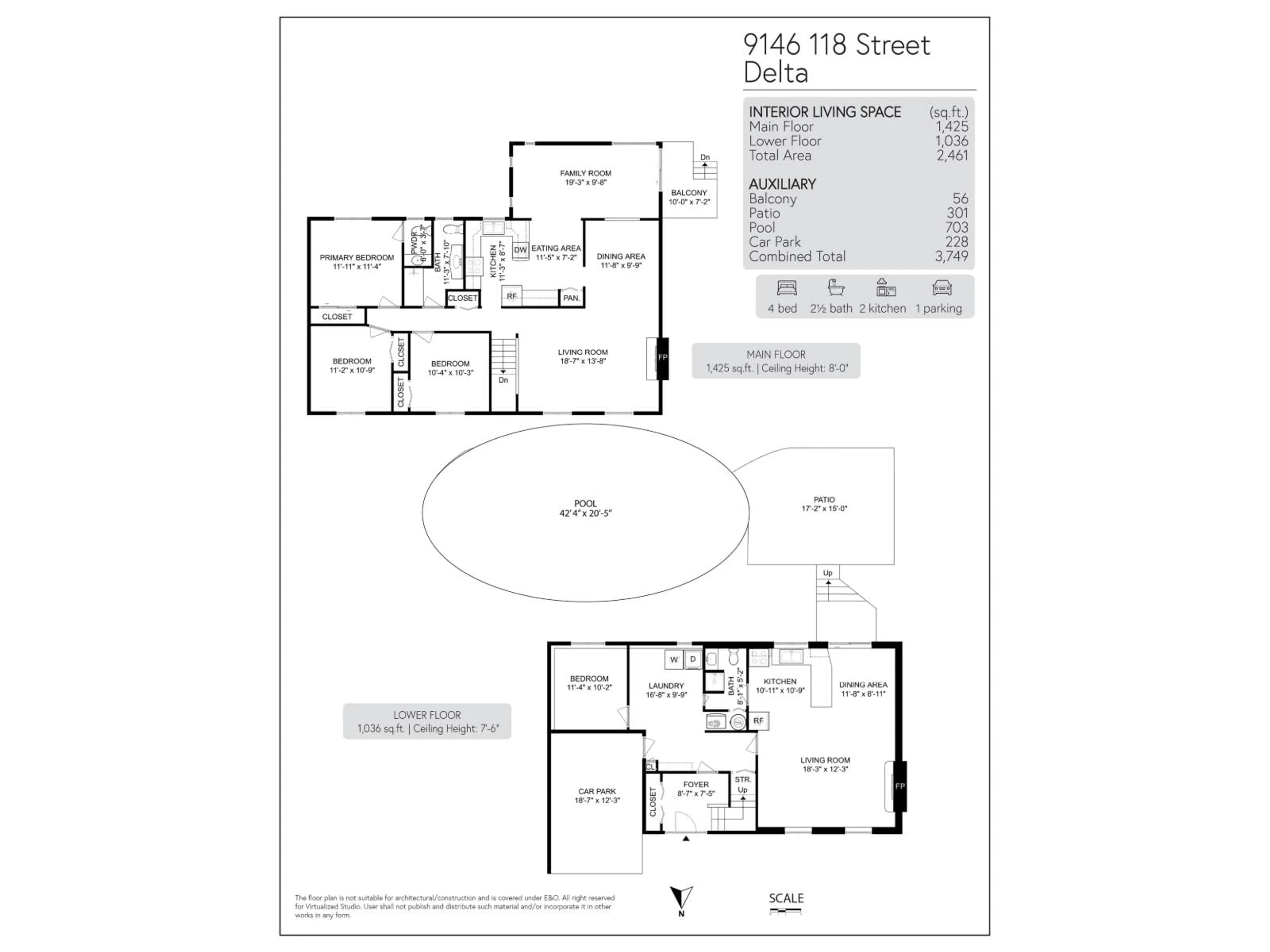 Floor plan for 9146 118 STREET, Delta British Columbia V4C6J1