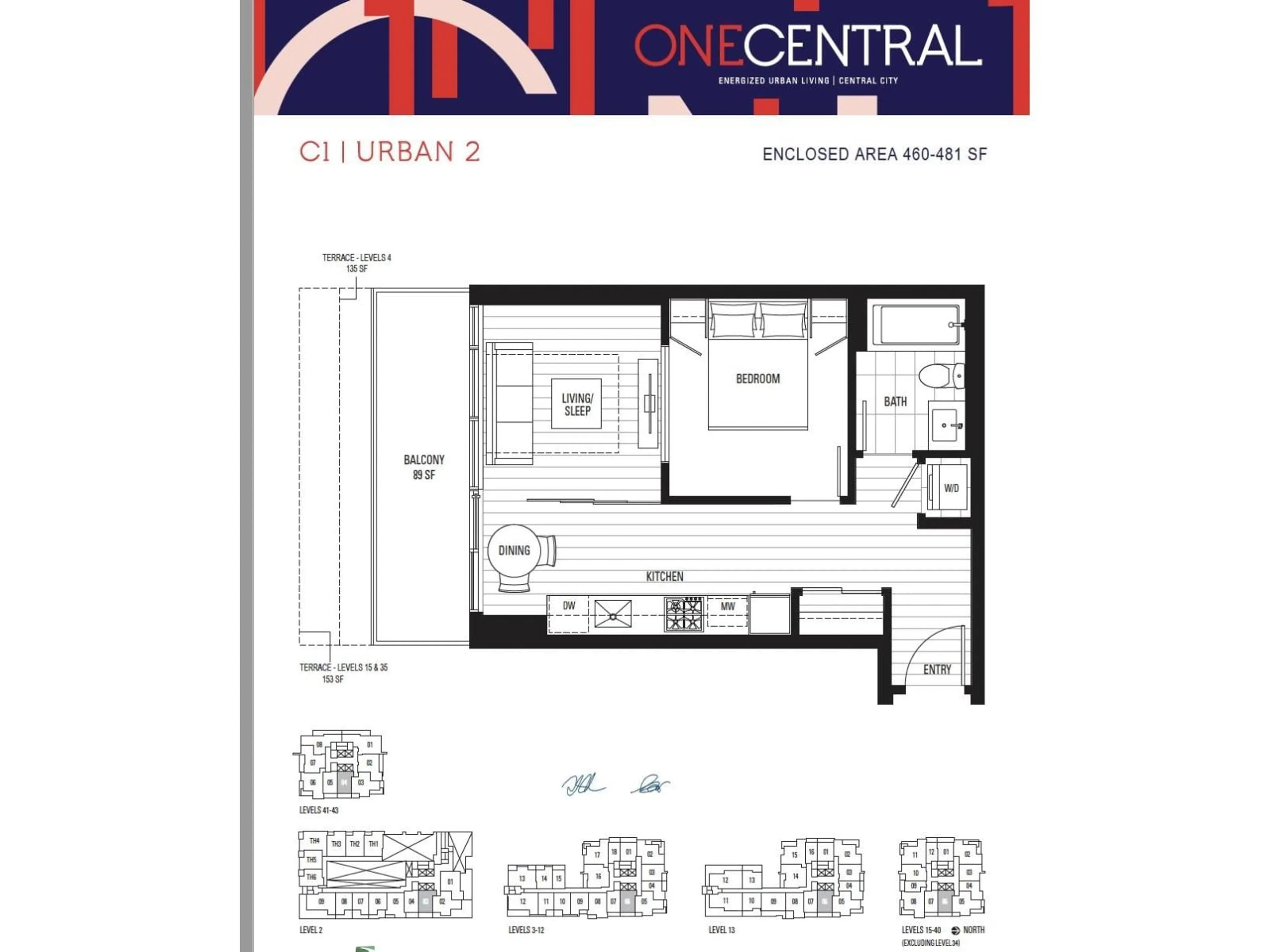 Floor plan for 3706 - 13350 CENTRAL AVENUE, Surrey British Columbia V3T0S1