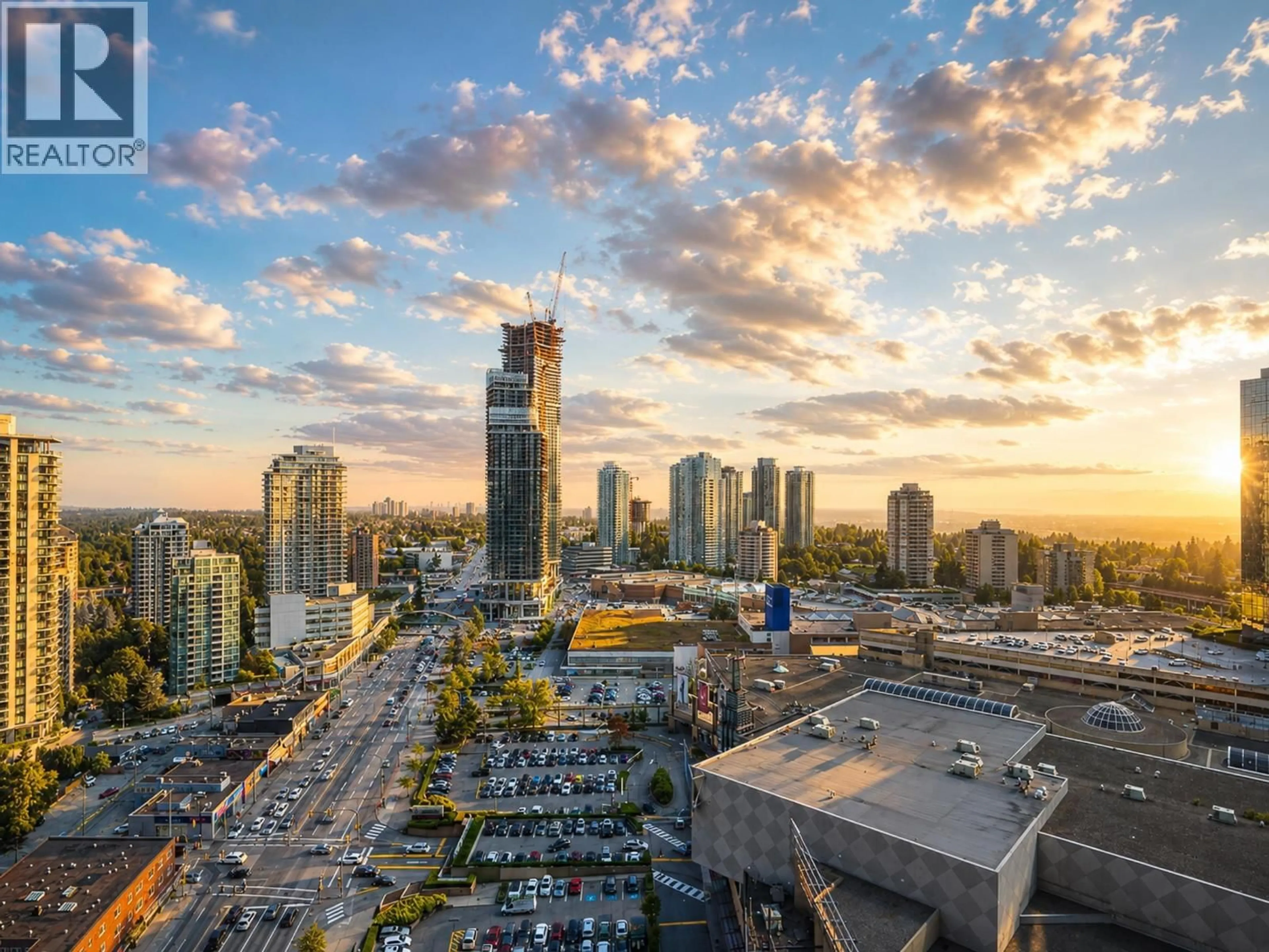 A pic from outside/outdoor area/front of a property/back of a property/a pic from drone, city buildings view from balcony for 2709 - 4688 KINGSWAY, Burnaby British Columbia V5H0E9
