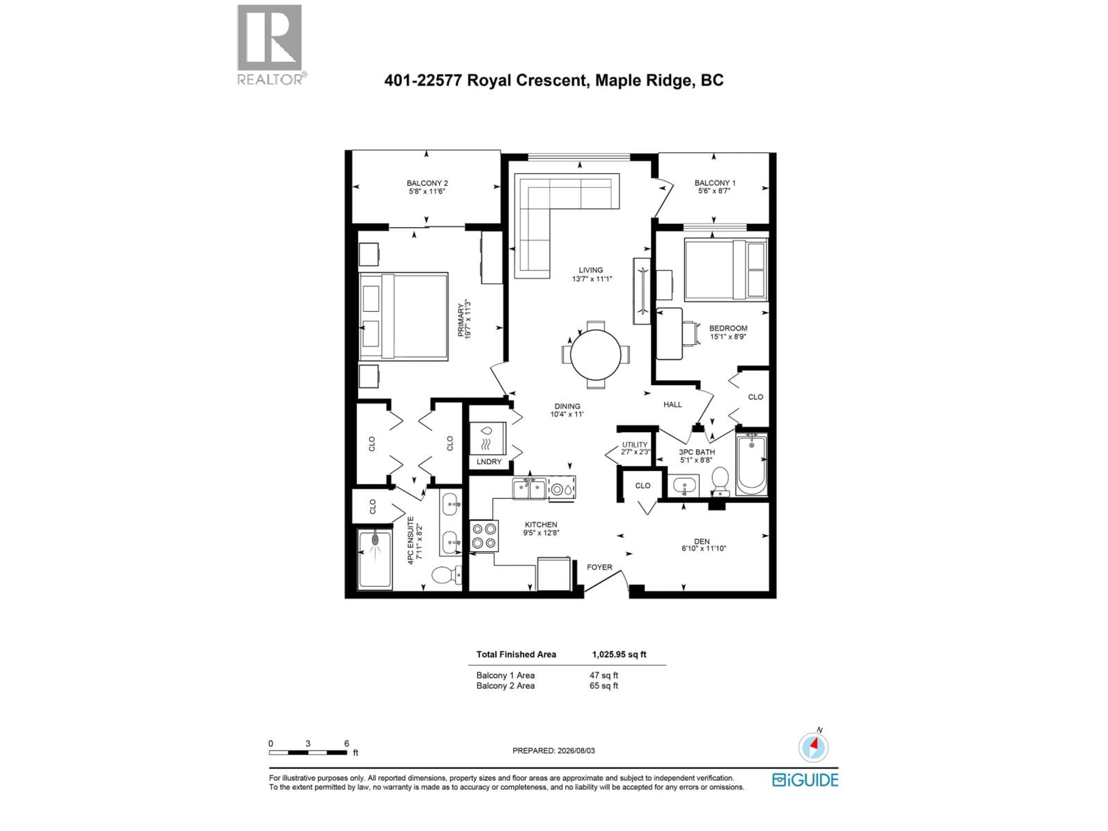 Floor plan for 401 - 22577 ROYAL CRESCENT, Maple Ridge British Columbia V2X2M2