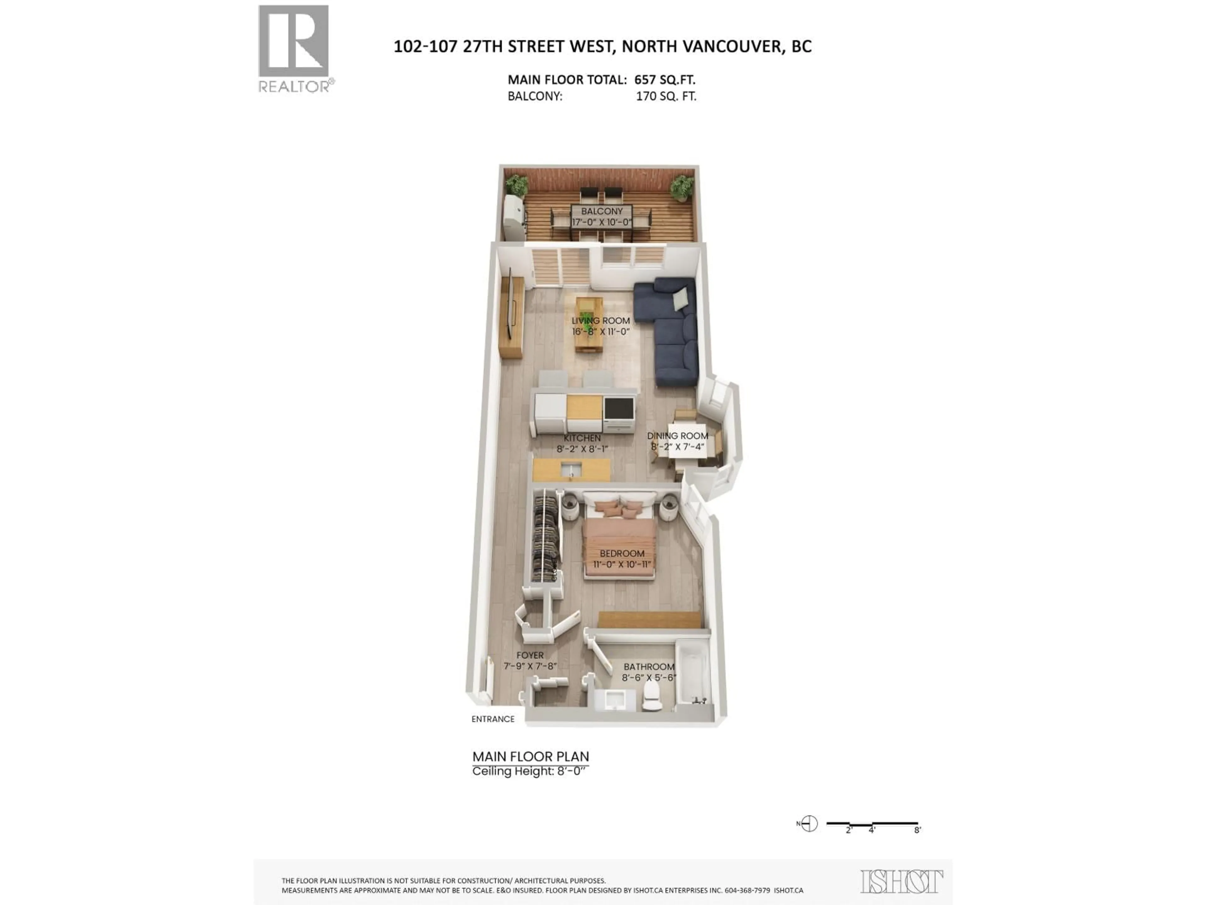 Floor plan for 102 - 107 27TH STREET, North Vancouver British Columbia V7N4G5