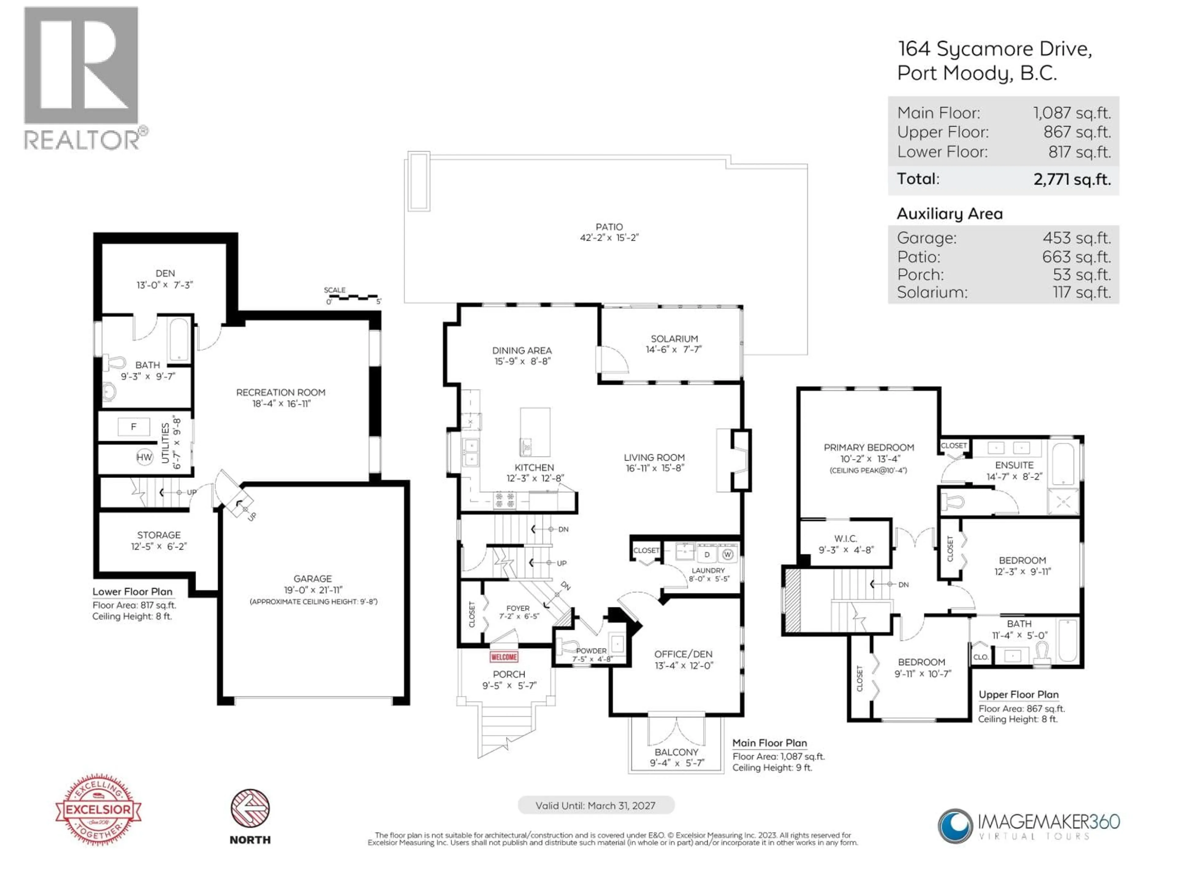 Floor plan for 164 SYCAMORE DRIVE, Port Moody British Columbia V3H0C5