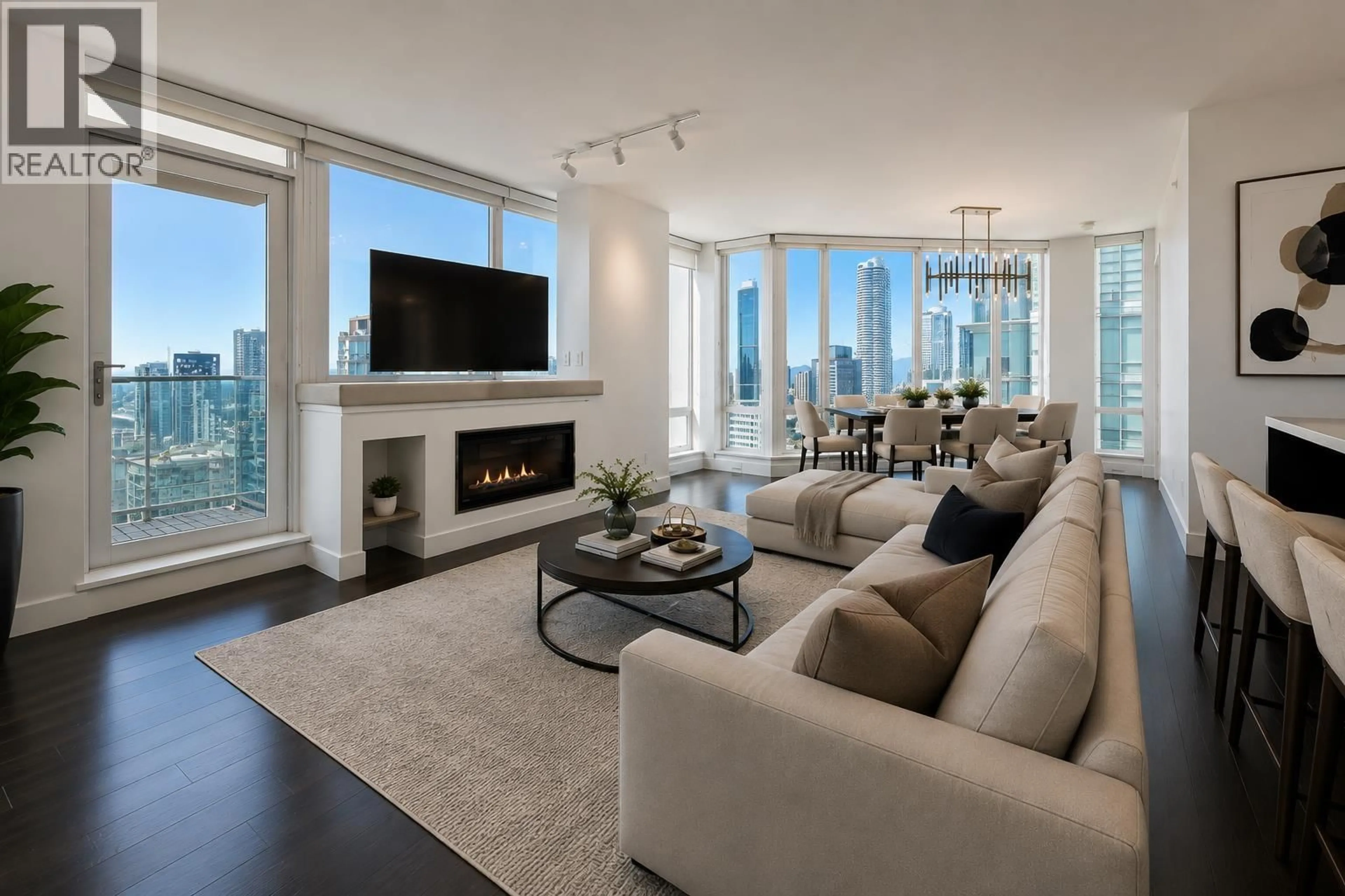 Living room with furniture, unknown for 2905 - 535 SMITHE STREET, Vancouver British Columbia V6B0H2