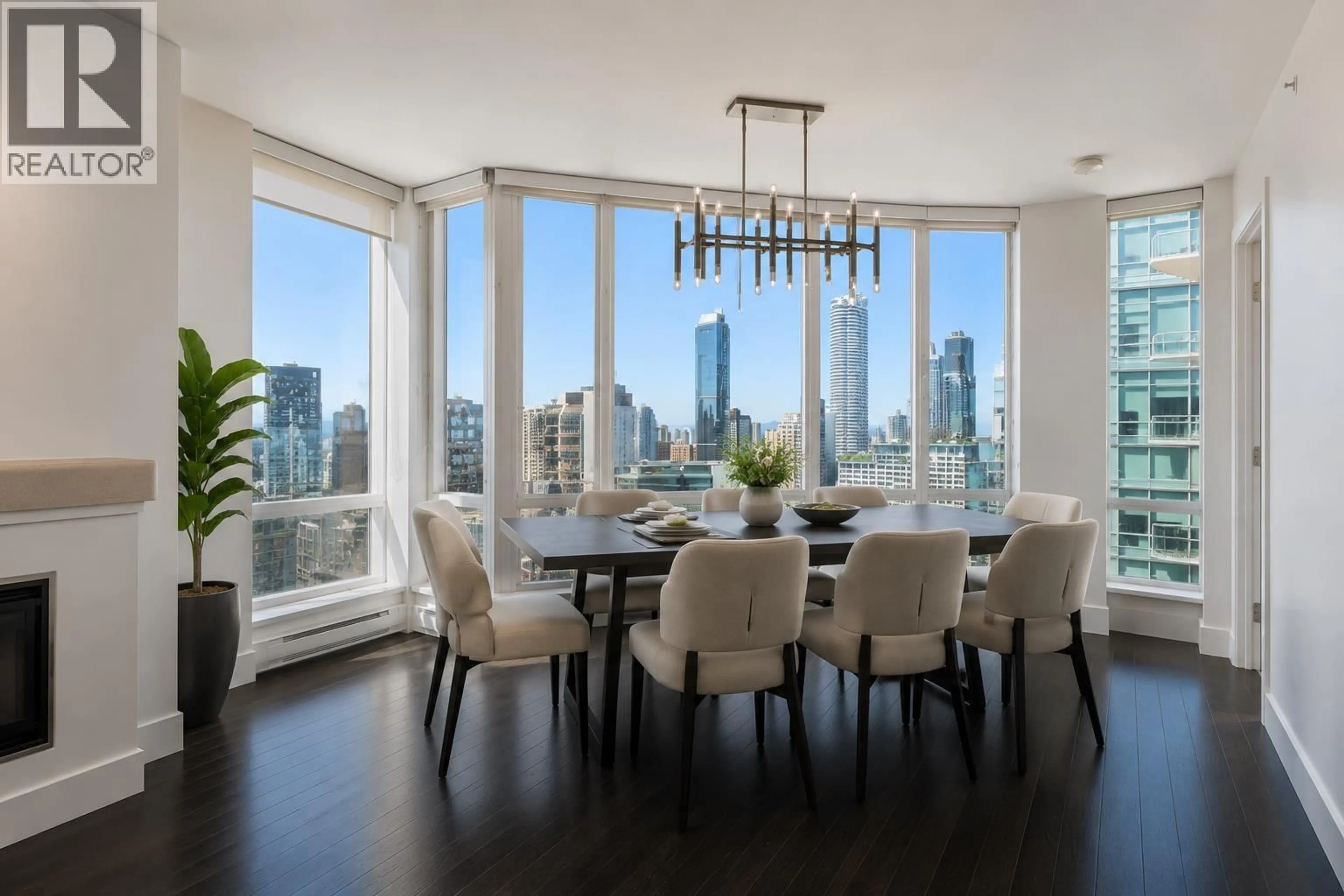 Dining room, wood/laminate floor for 2905 - 535 SMITHE STREET, Vancouver British Columbia V6B0H2