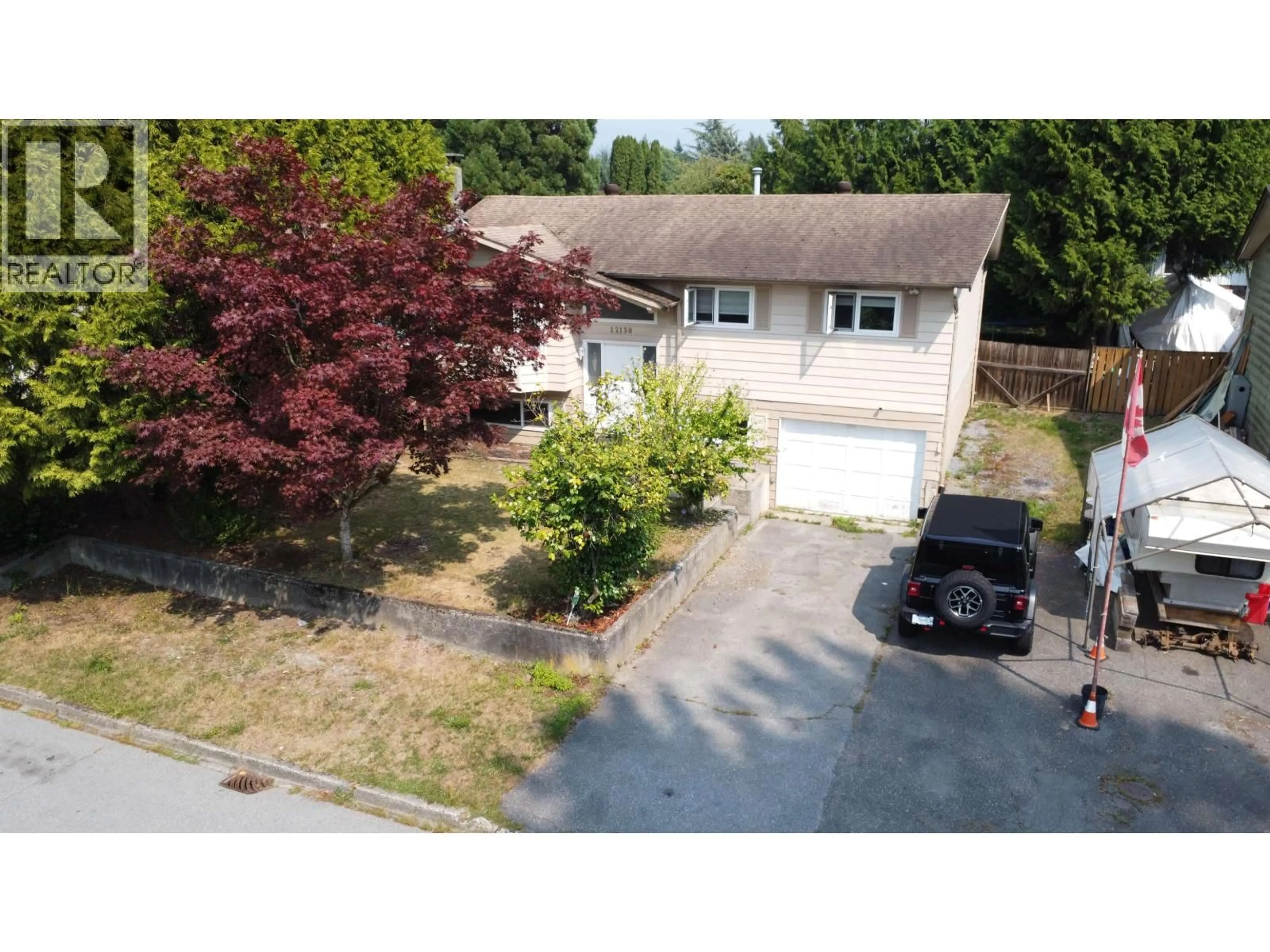 A pic from outside/outdoor area/front of a property/back of a property/a pic from drone, street for 12130 GREENWELL STREET, Maple Ridge British Columbia V2X7N1
