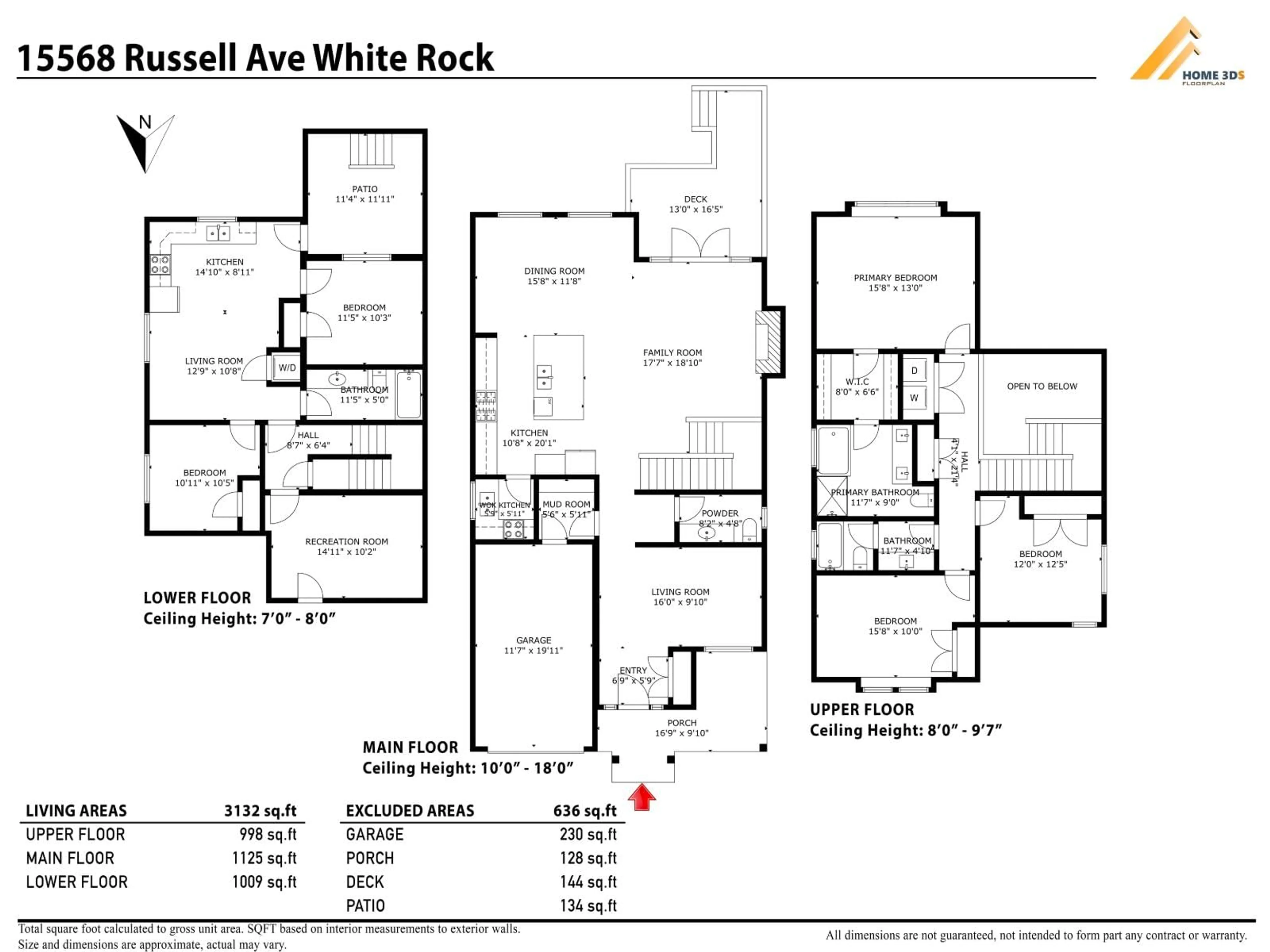 Floor plan for 15568 RUSSELL AVENUE, White Rock British Columbia V4B2R3