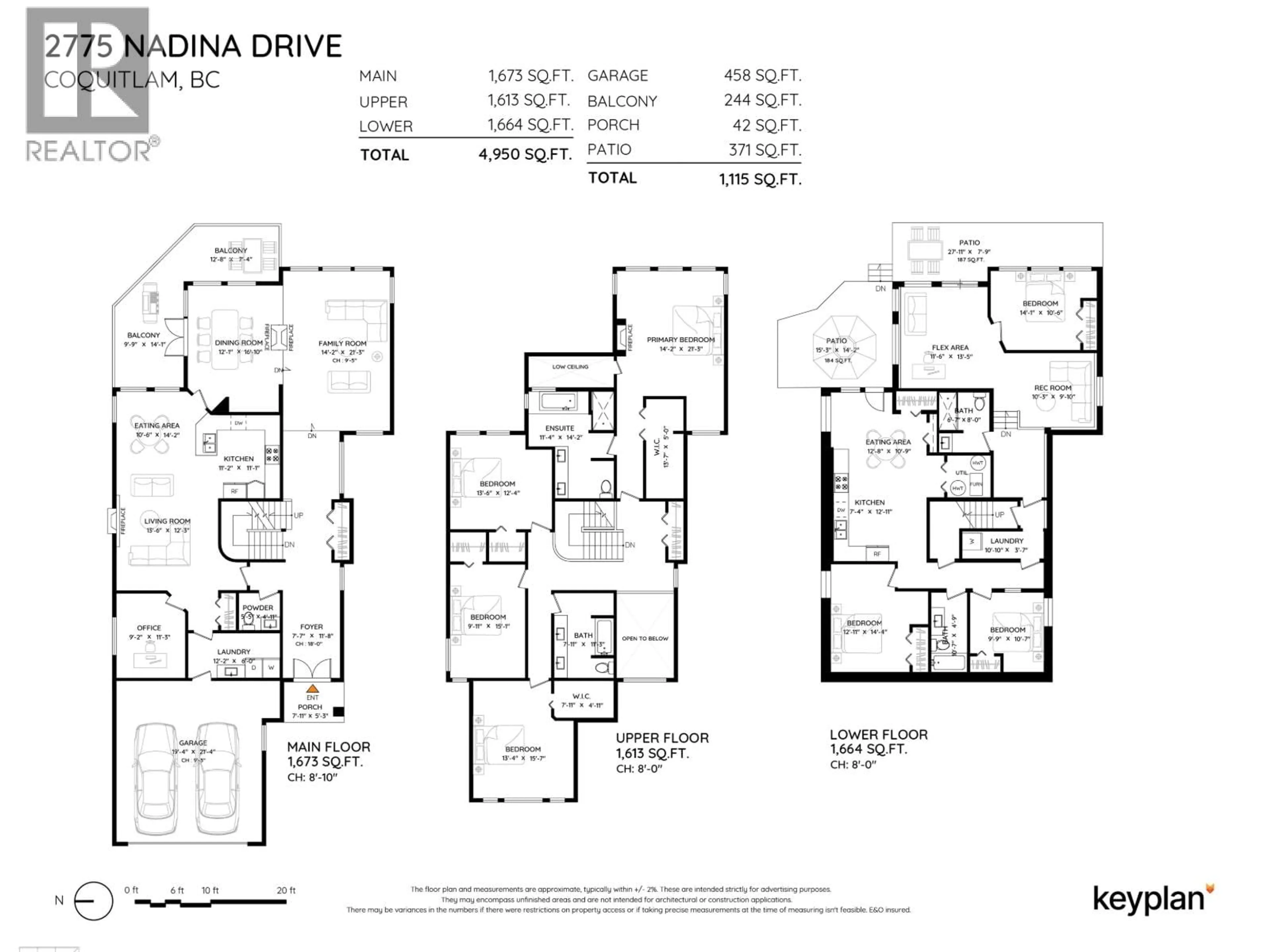 Floor plan for 2775 NADINA DRIVE, Coquitlam British Columbia V3C6A5