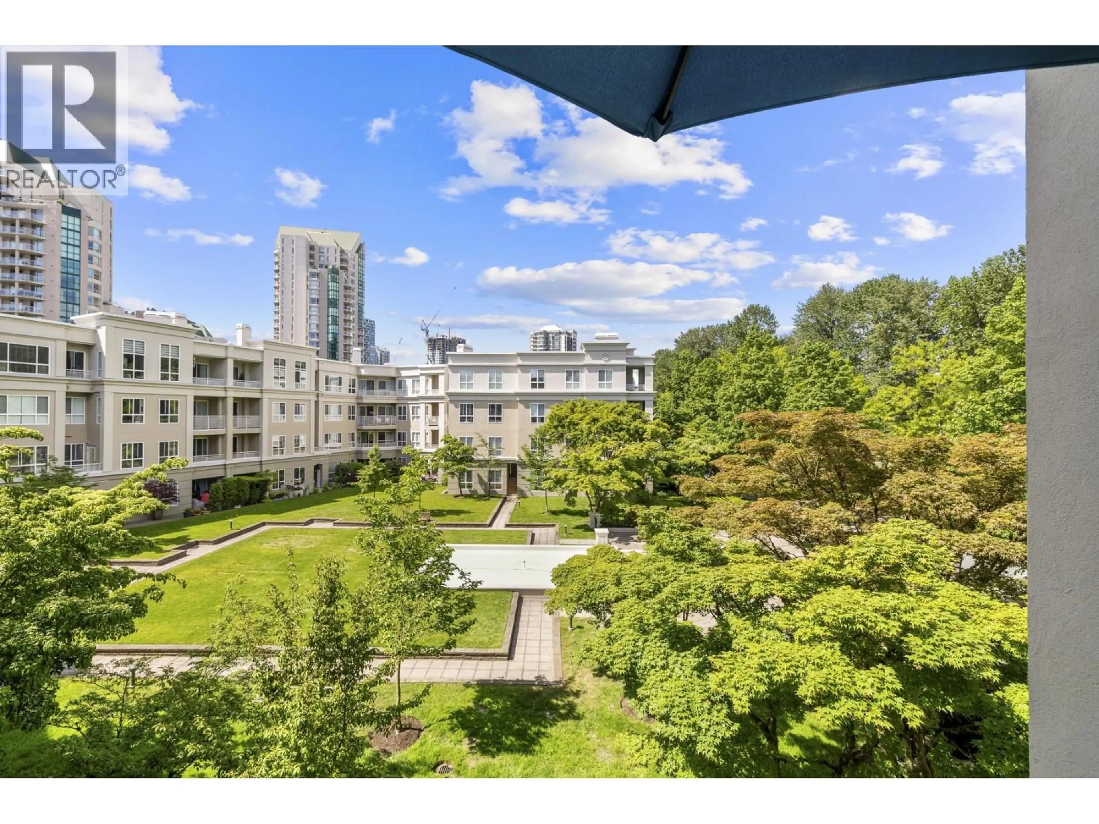 A pic from outside/outdoor area/front of a property/back of a property/a pic from drone, city buildings view from balcony for 340 - 3098 GUILDFORD WAY, Coquitlam British Columbia V3B7W8
