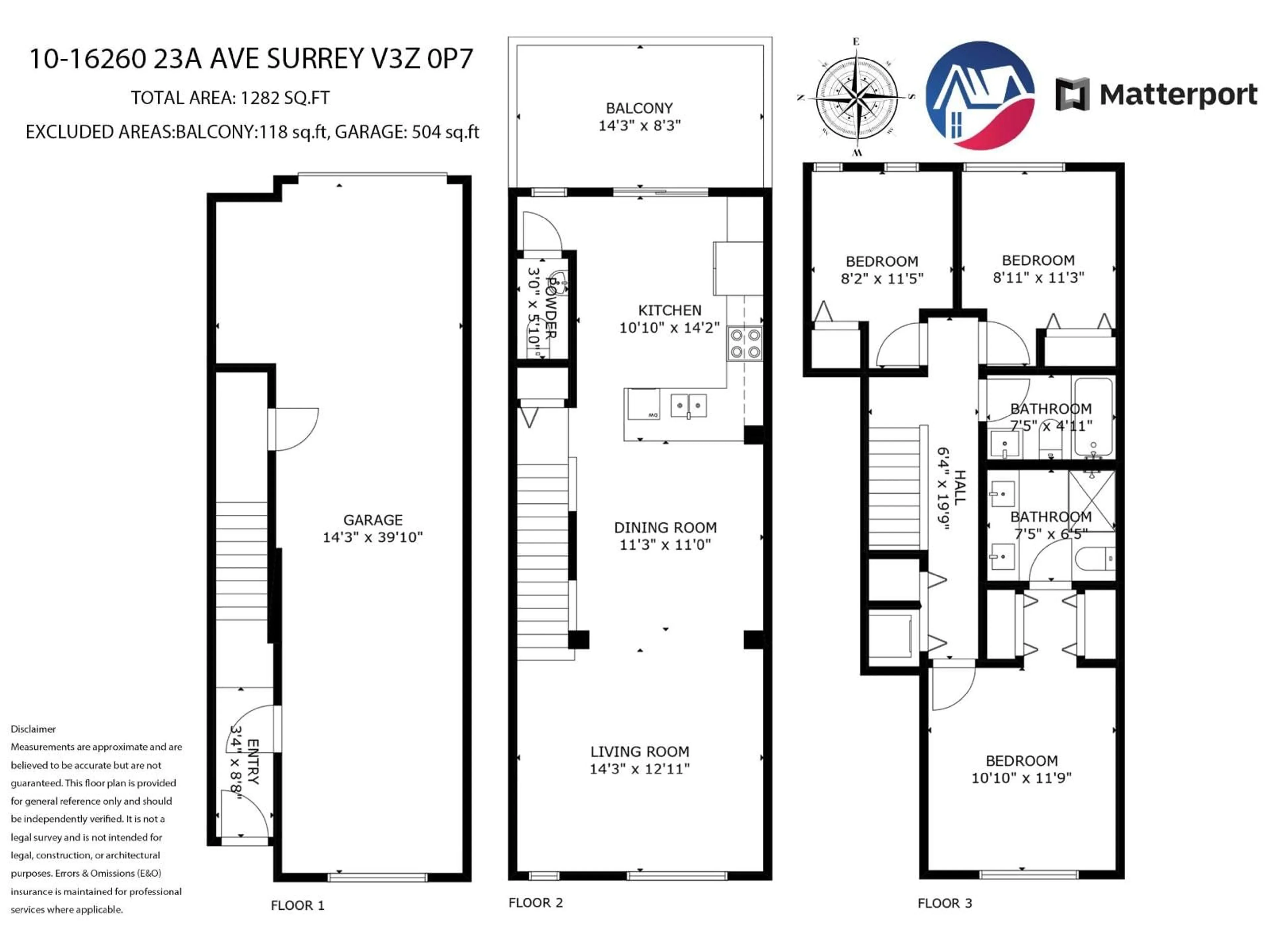 Floor plan for 10 - 16260 23A AVENUE, Surrey British Columbia V3Z0P7