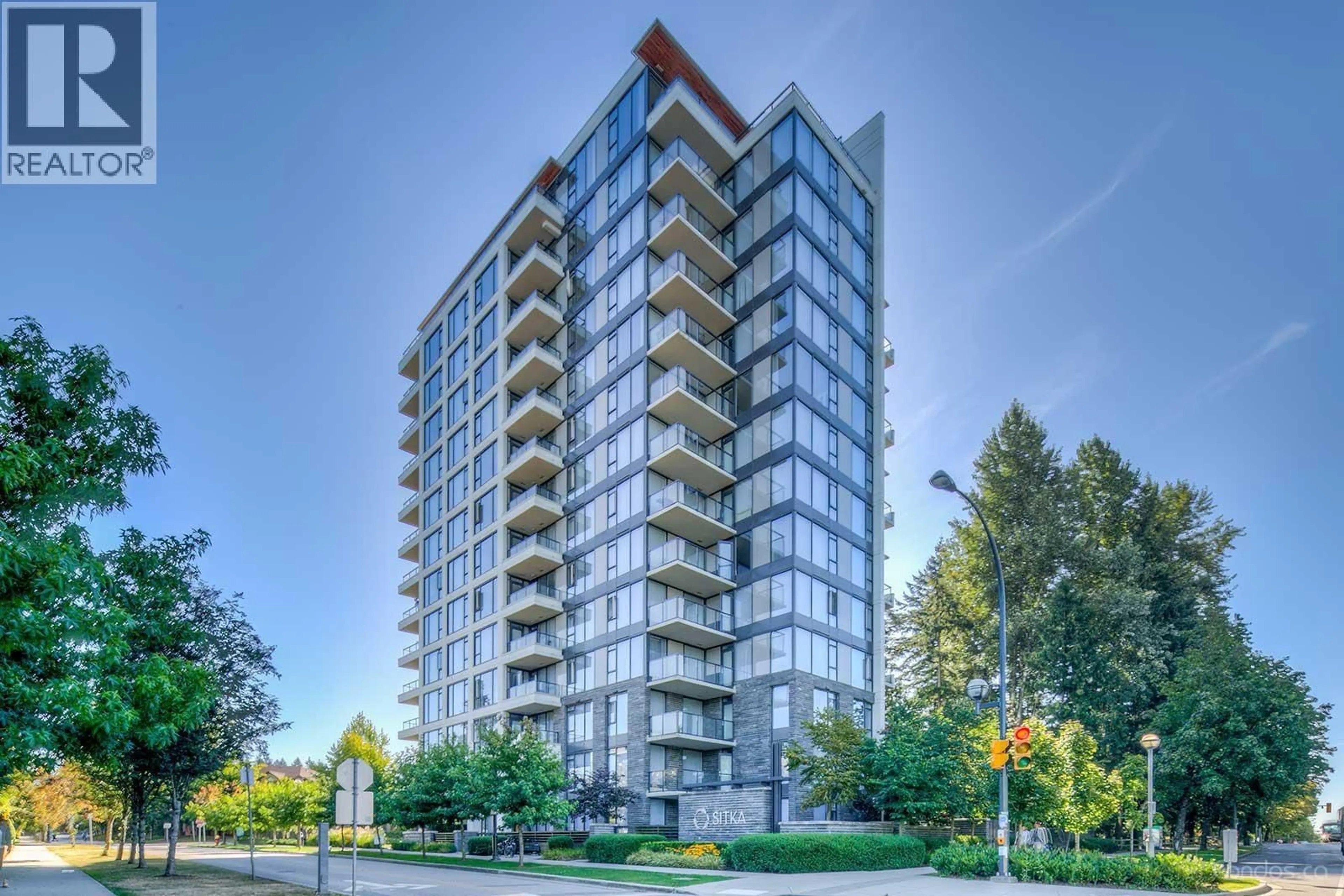 A pic from outside/outdoor area/front of a property/back of a property/a pic from drone, building for 1103 - 5868 AGRONOMY ROAD, Vancouver British Columbia V6T0B5
