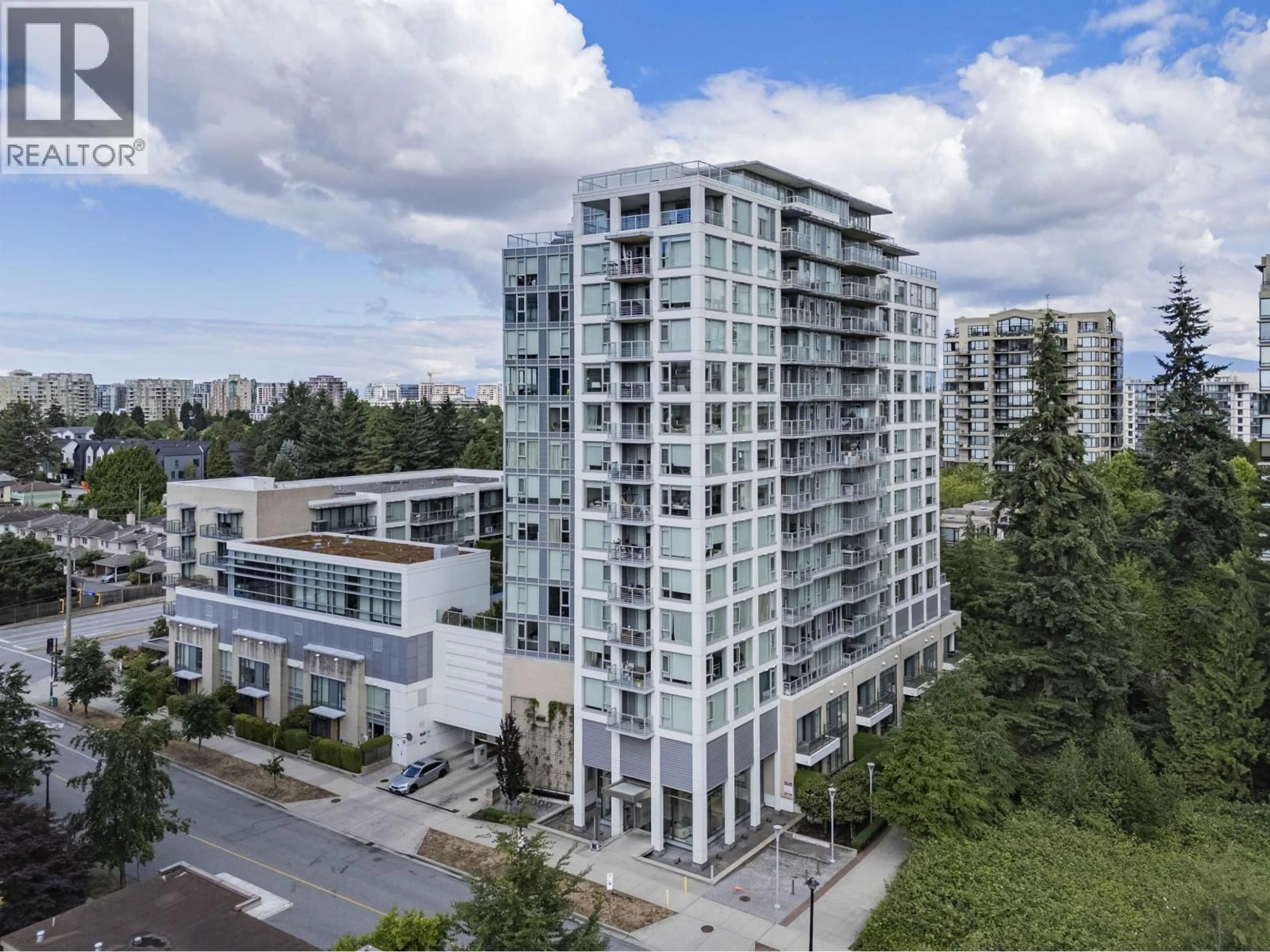 A pic from outside/outdoor area/front of a property/back of a property/a pic from drone, city buildings view from balcony for 1601 - 9099 COOK ROAD, Richmond British Columbia V6Y0G5