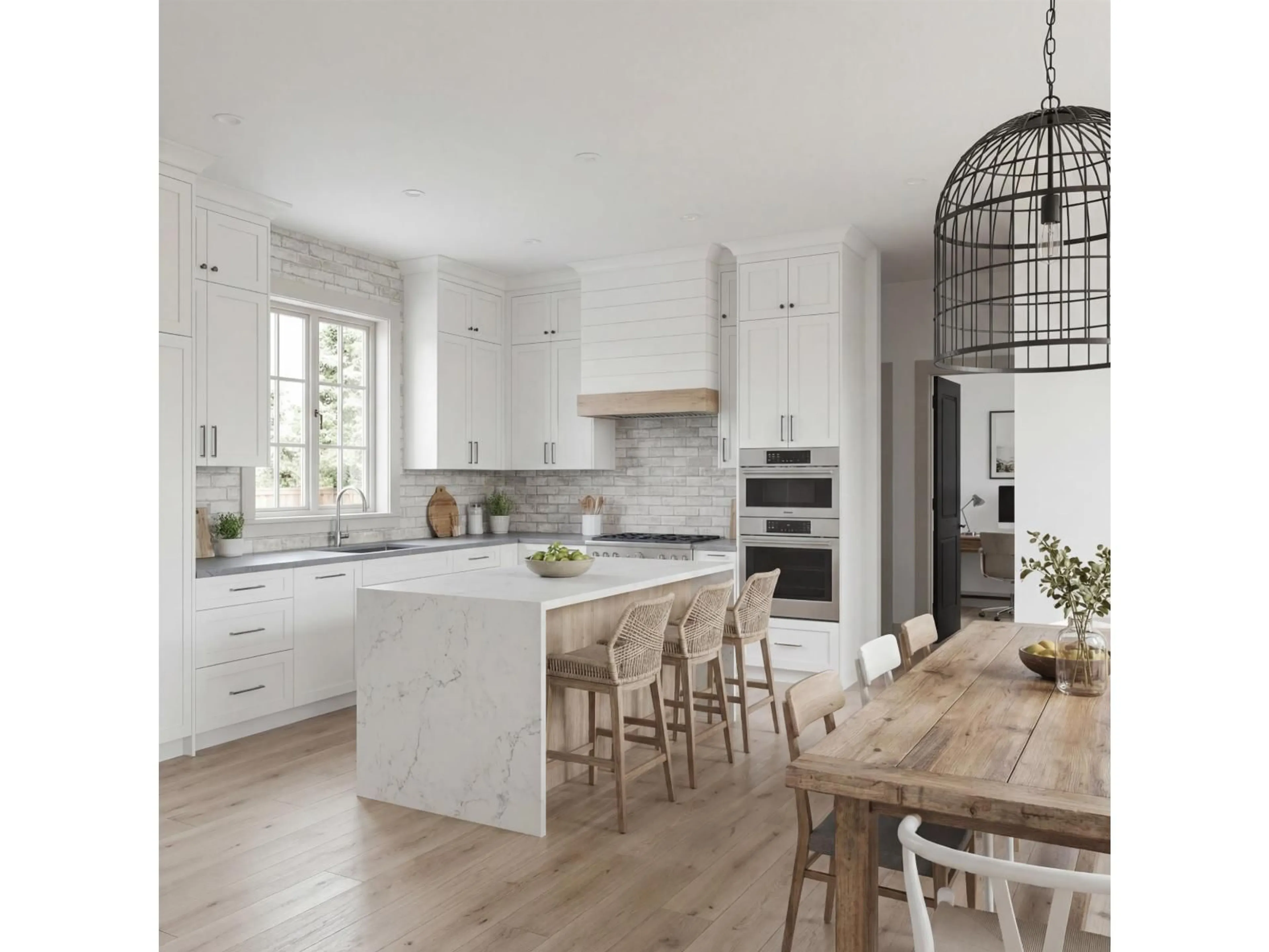 Open concept kitchen, wood/laminate floor for 946 160 STREET, Surrey British Columbia V4A4W5