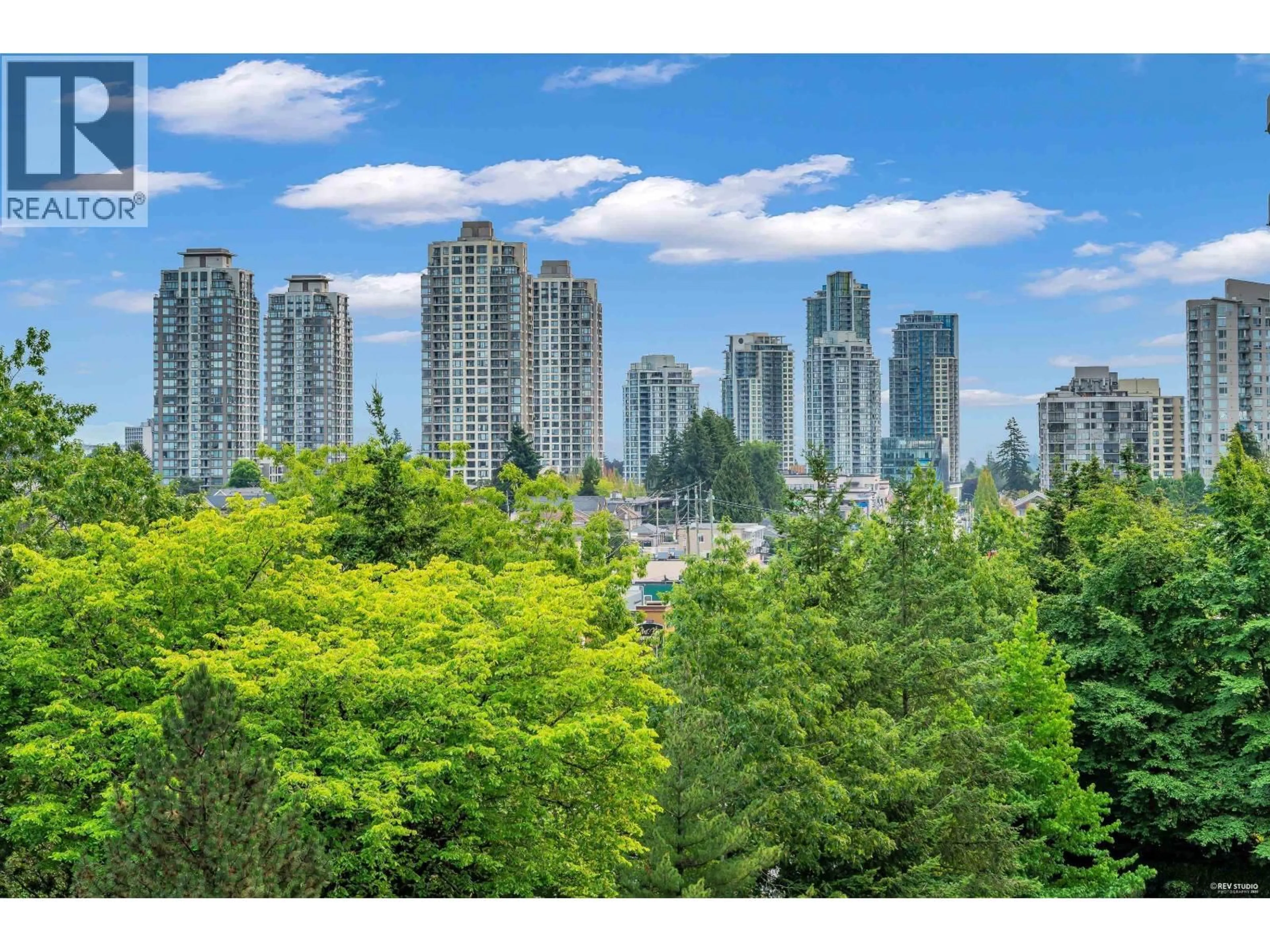 A pic from outside/outdoor area/front of a property/back of a property/a pic from drone, city buildings view from balcony for 802 - 6611 OUTHOAKS CRESCENT, Burnaby British Columbia V5E4L5