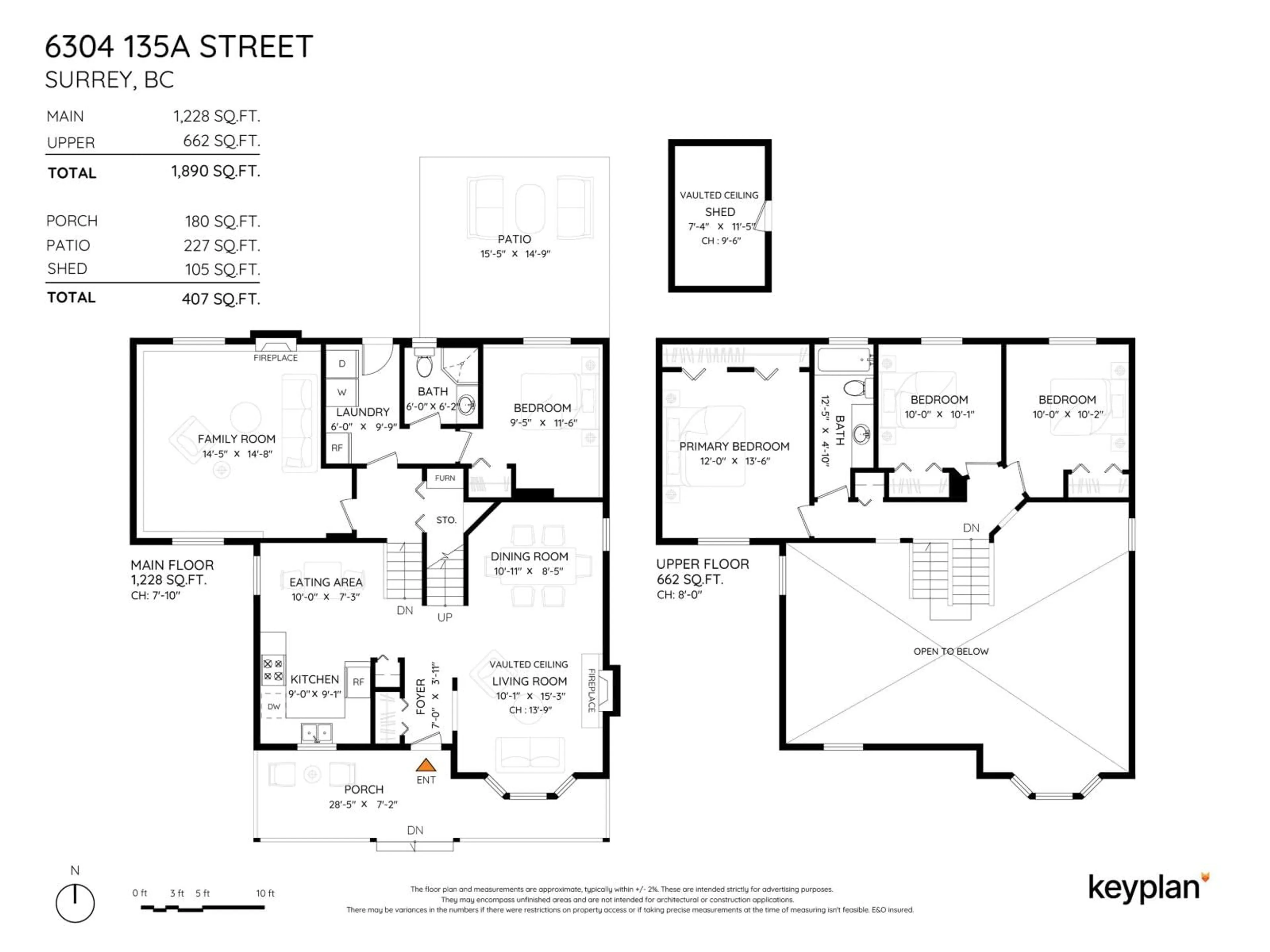 Floor plan for 6304 135A STREET, Surrey British Columbia V3X1J7