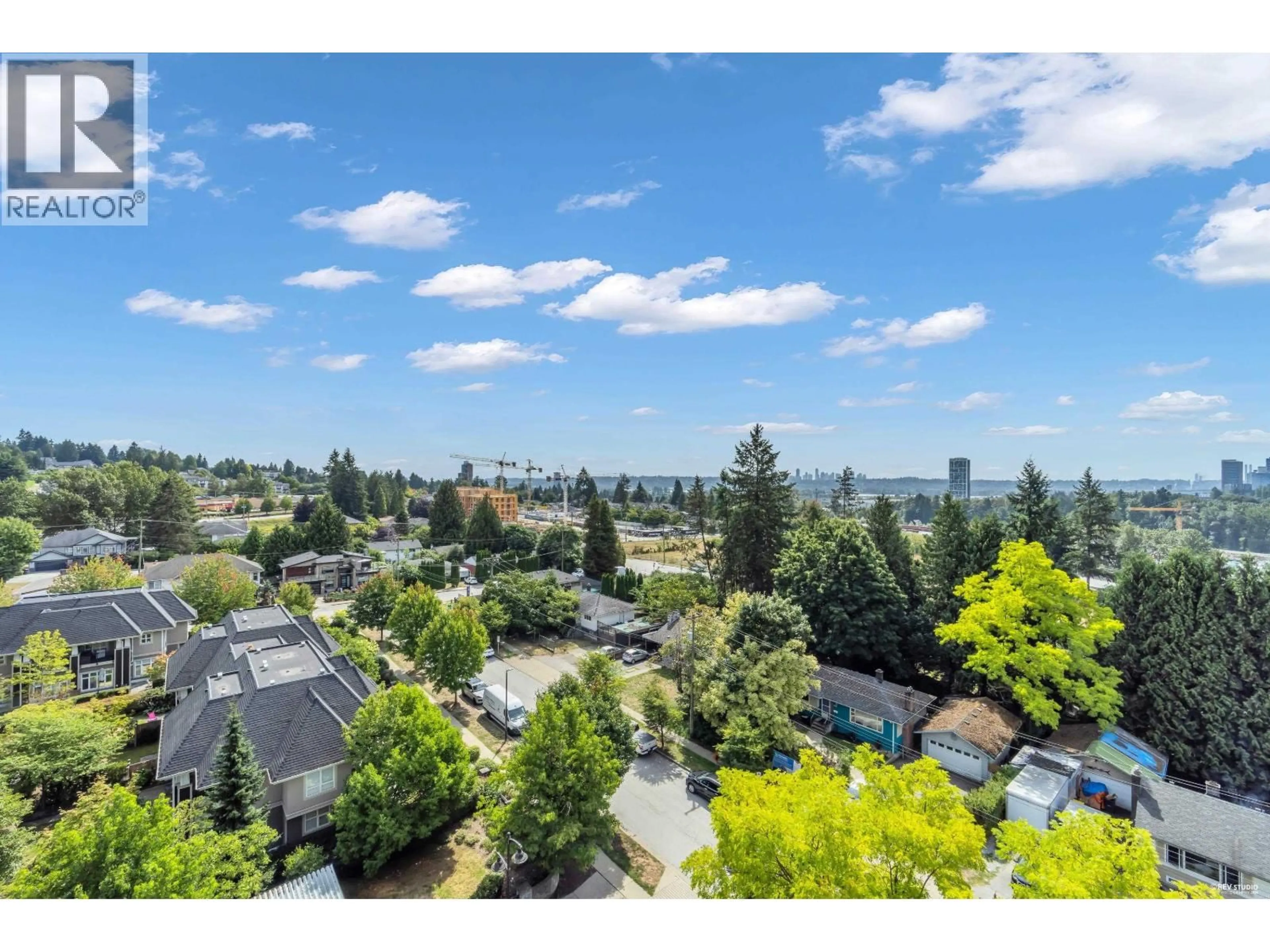 A pic from outside/outdoor area/front of a property/back of a property/a pic from drone, water/lake/river/ocean view for 1008 - 555 DELESTRE AVENUE, Coquitlam British Columbia V3K0A9