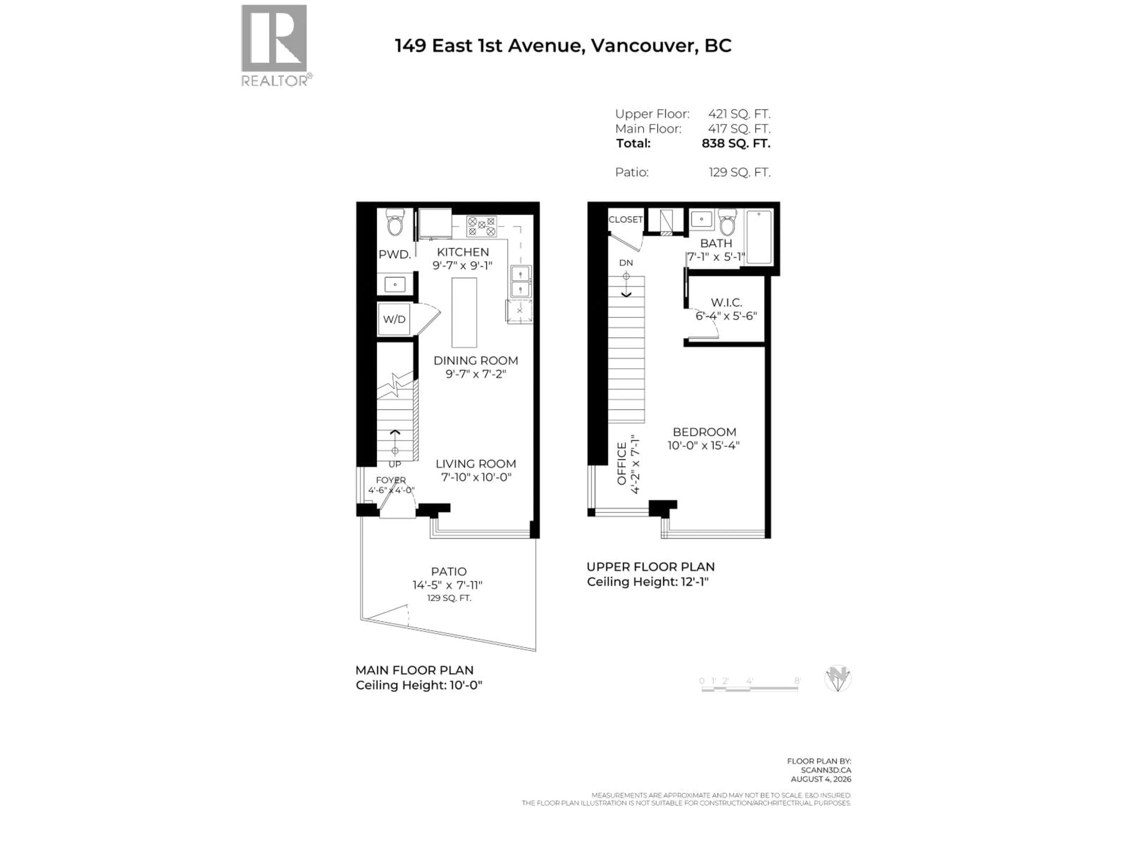 Floor plan for 149 1ST AVENUE, Vancouver British Columbia V6A0E8