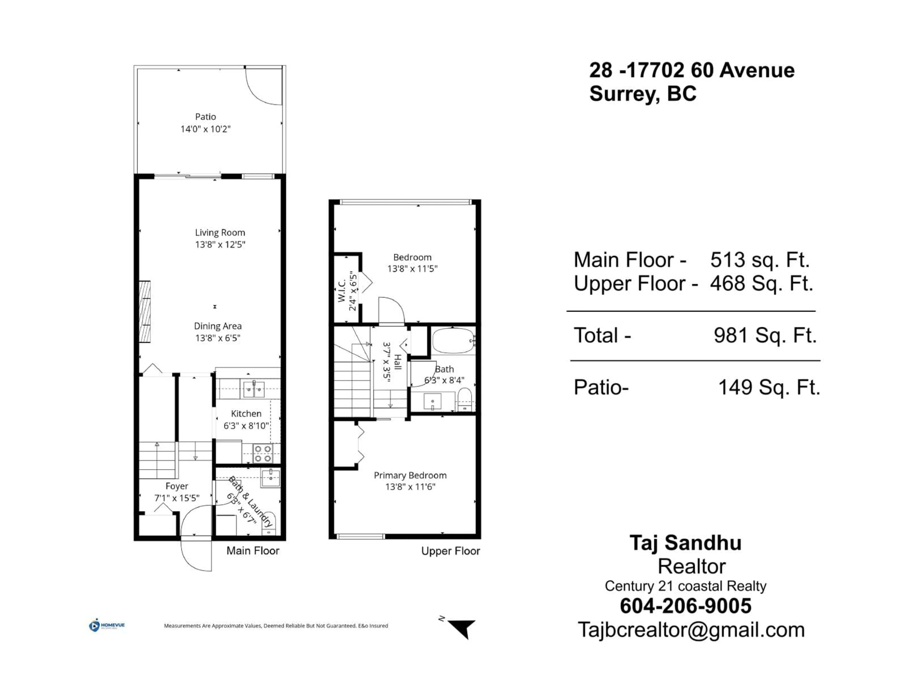 Floor plan for 28 - 17702 60 AVENUE, Surrey British Columbia V3S1V2