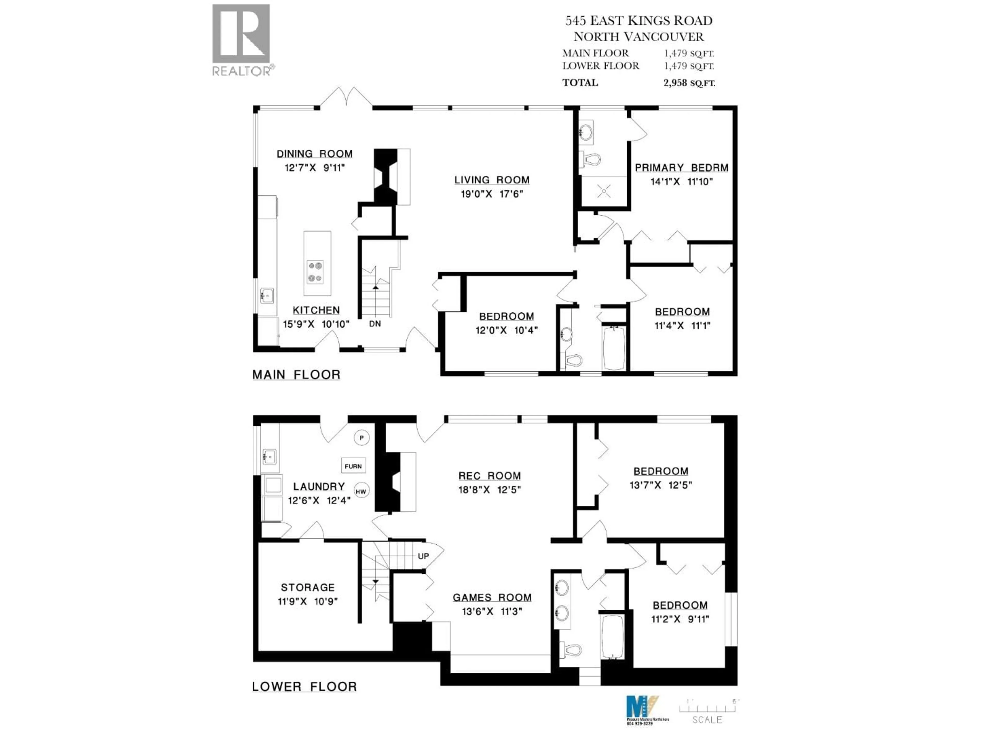 Floor plan for 545 KINGS ROAD, North Vancouver British Columbia V7N1J2