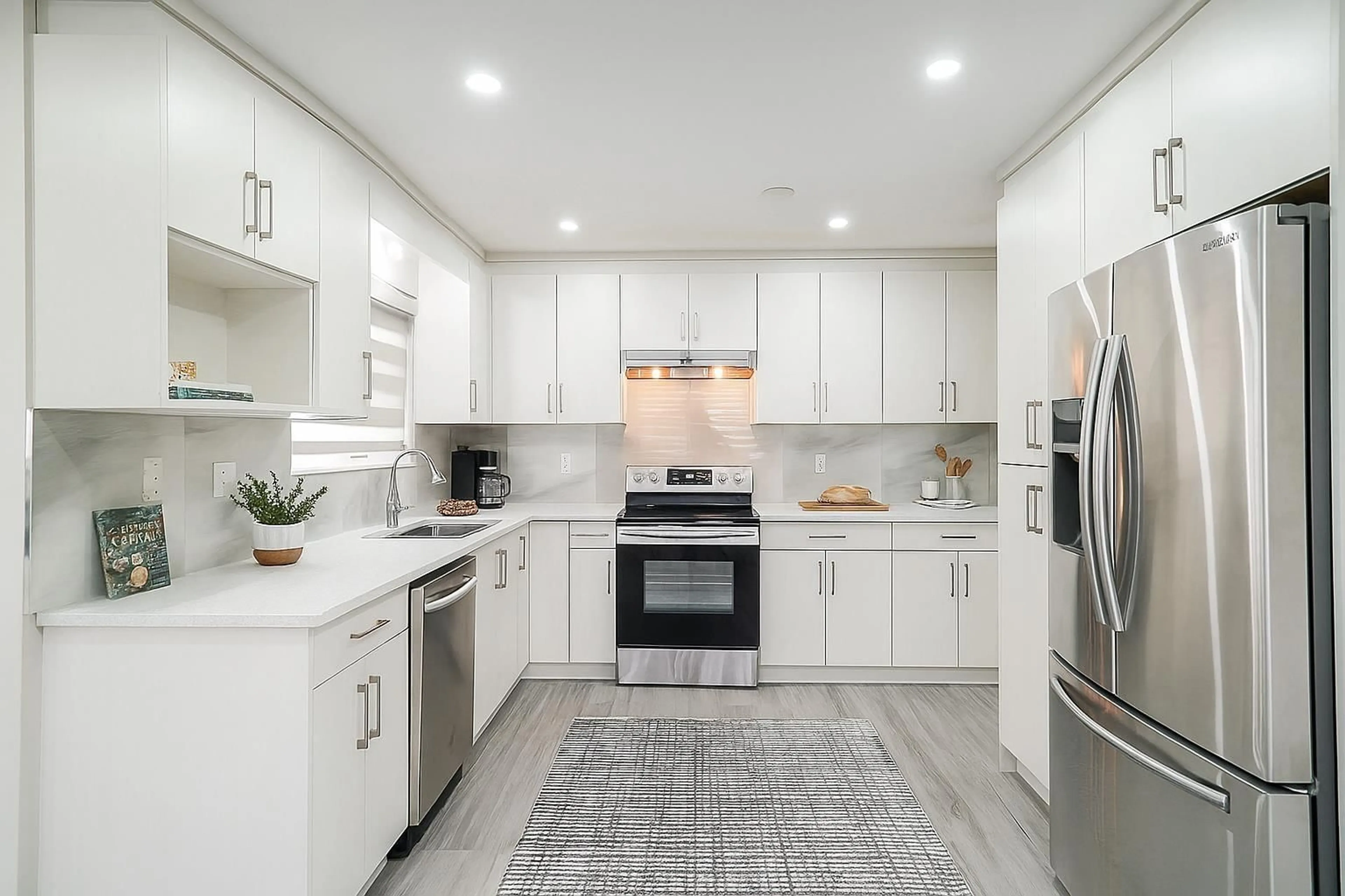 Contemporary kitchen, ceramic/tile floor for 13429 68 AVENUE, Surrey British Columbia V3W2G1