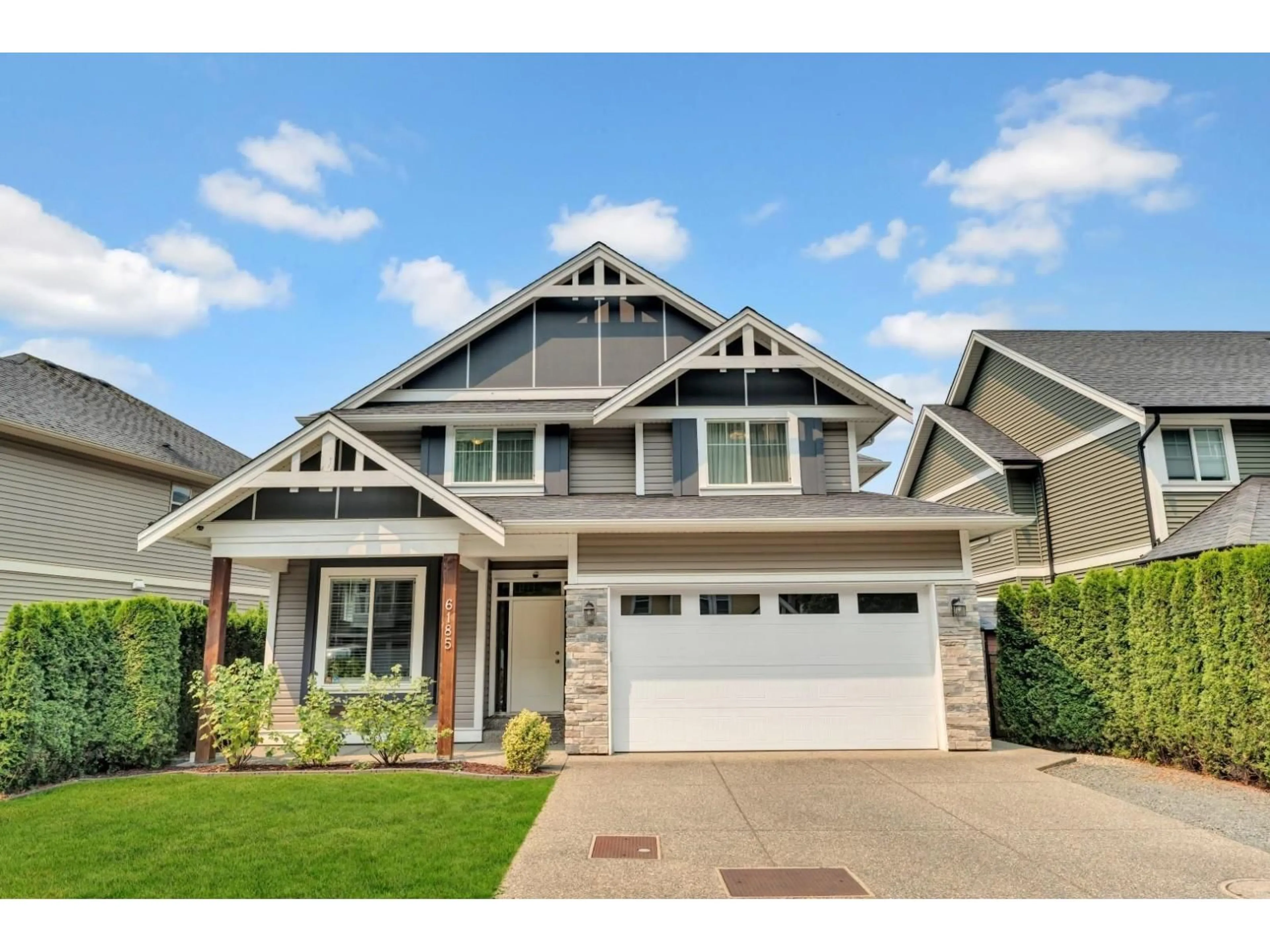 Home with vinyl exterior material, street for 6185 REXFORD DRIVE, Chilliwack British Columbia V2R0L3