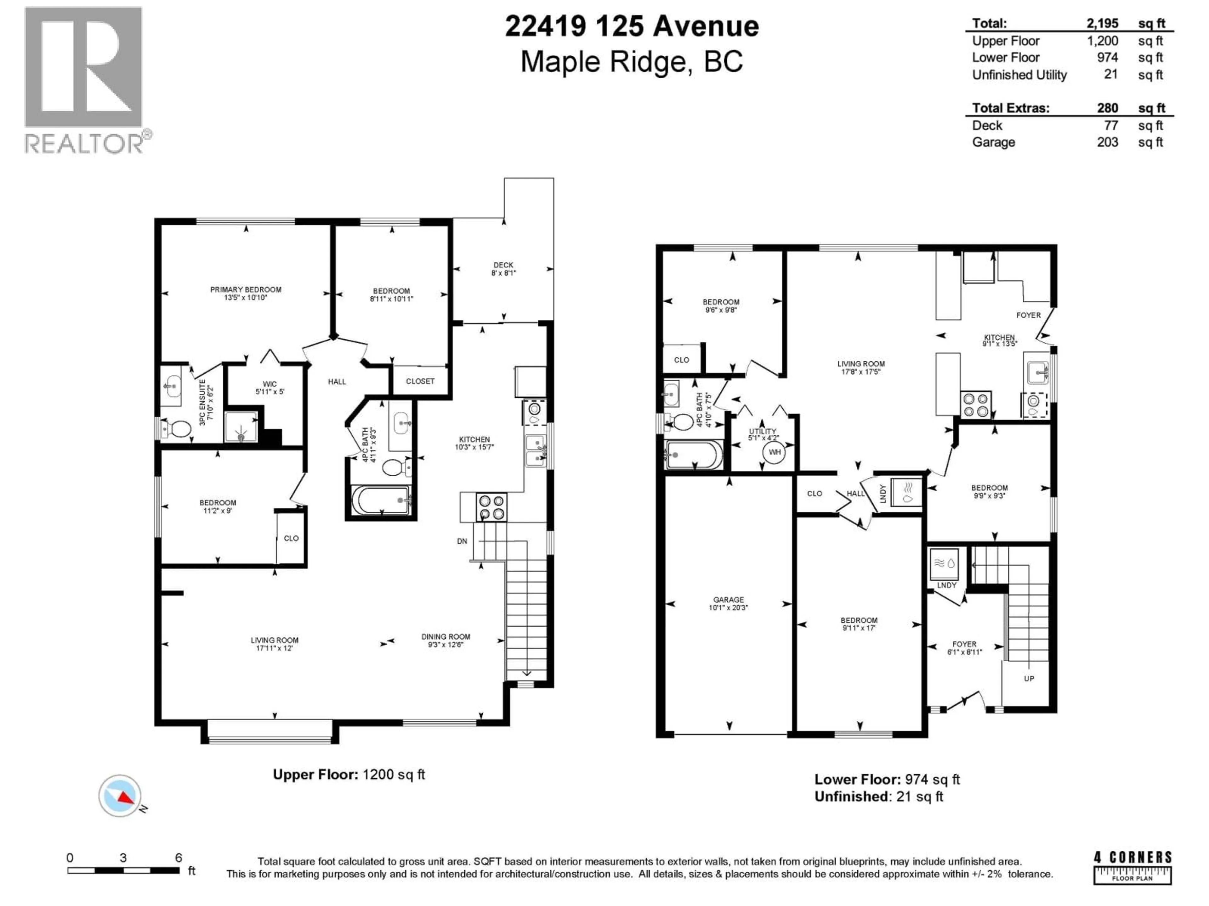 Floor plan for 22419 125 AVENUE, Maple Ridge British Columbia V2X9N8