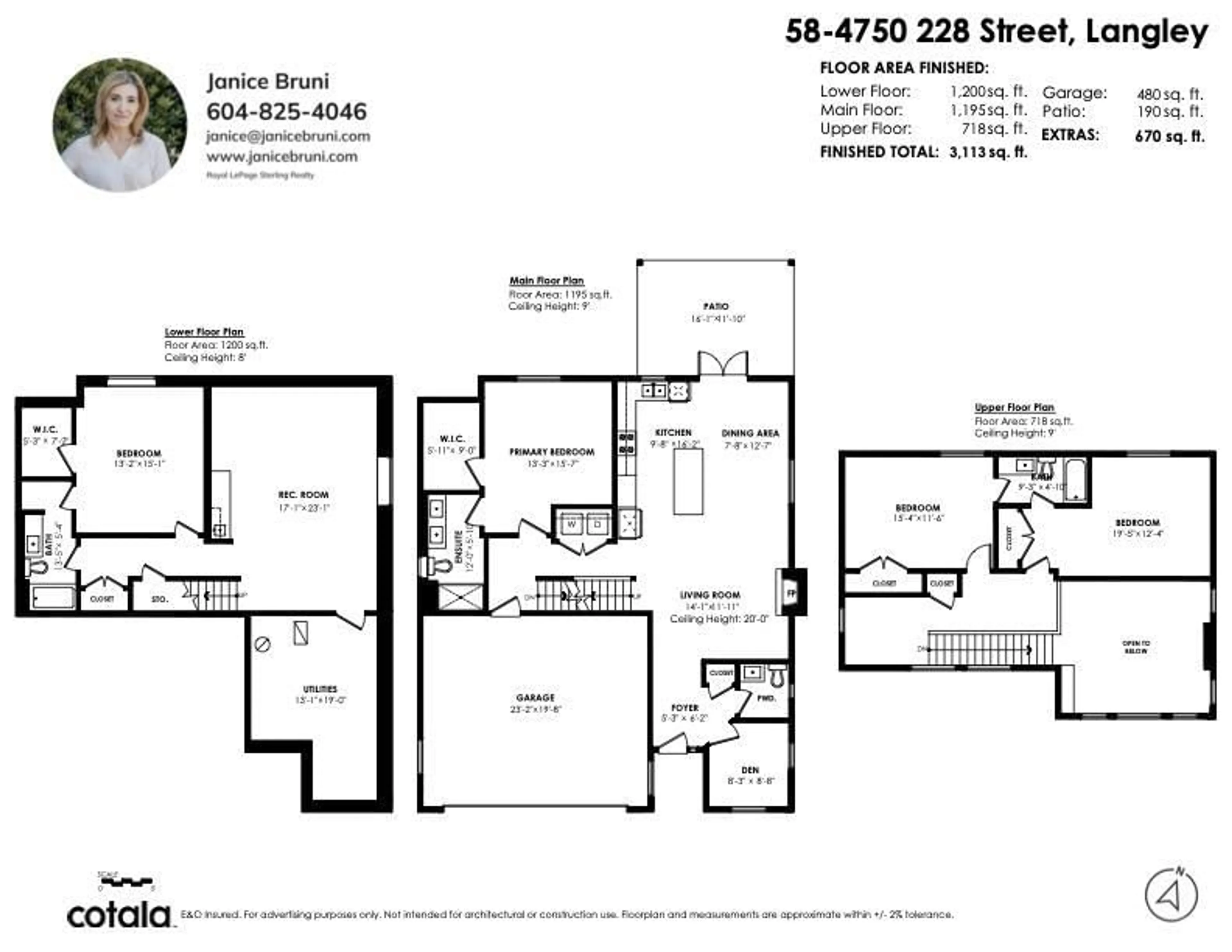 Floor plan for 58 - 4750 228 STREET, Langley British Columbia V2Z0A9