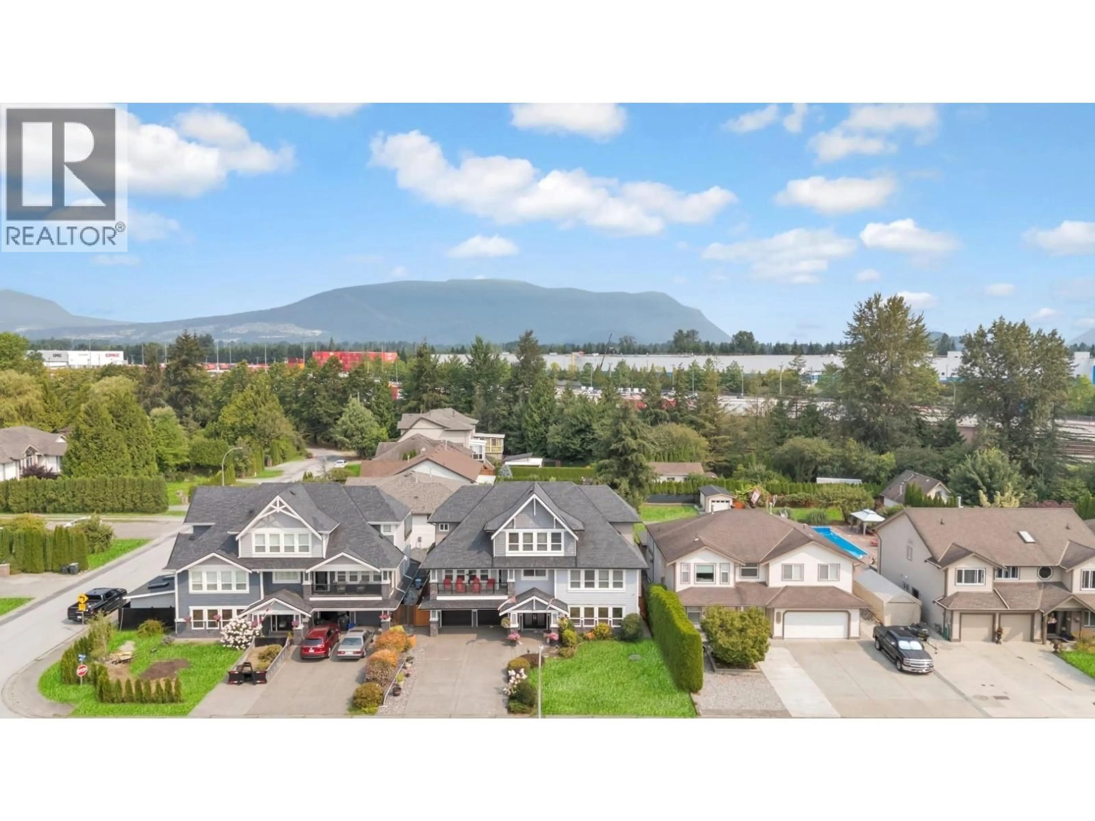 A pic from outside/outdoor area/front of a property/back of a property/a pic from drone, mountain view for 18833 124A AVENUE, Pitt Meadows British Columbia V3Y2G9