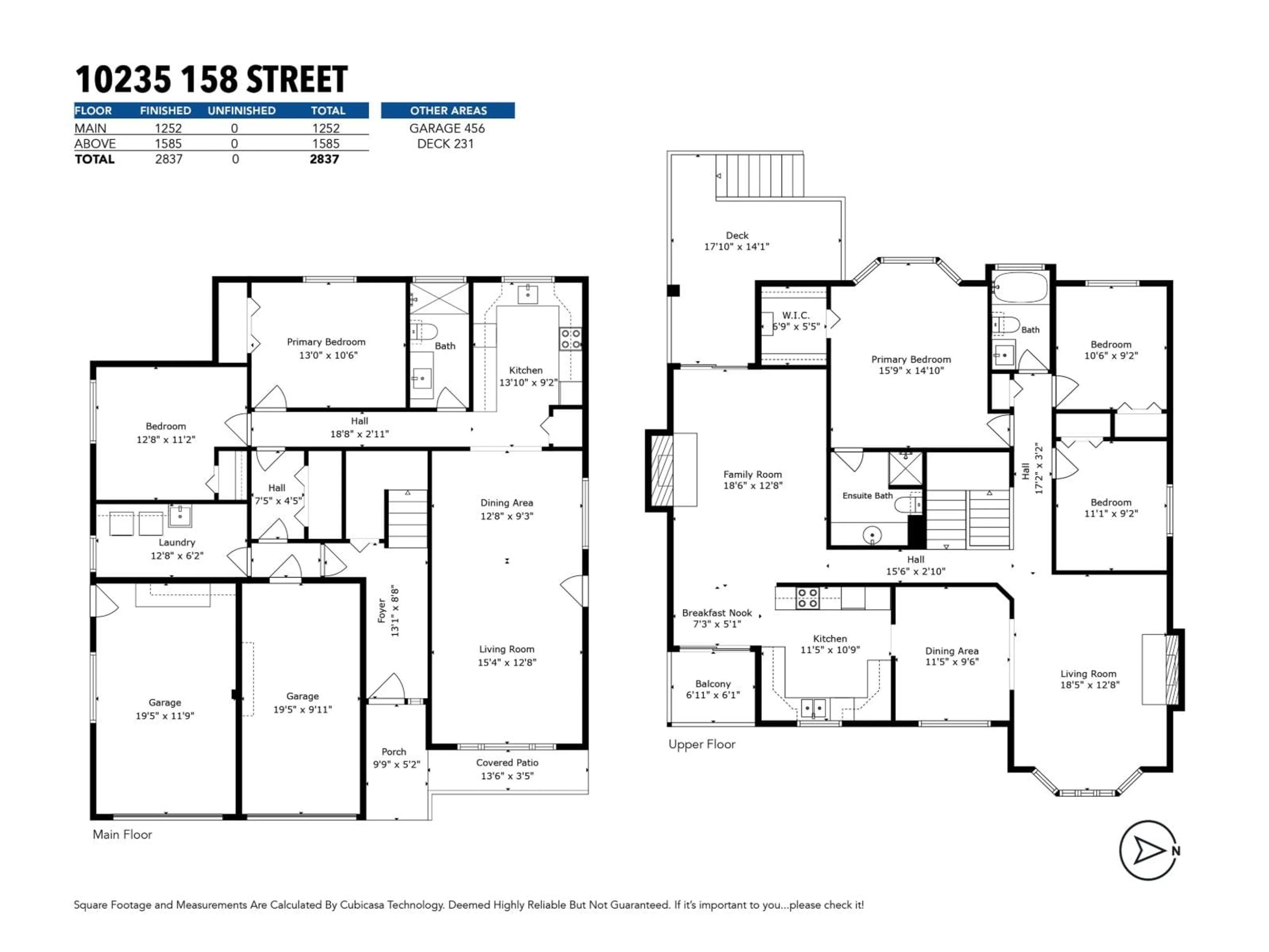 Floor plan for 10235 158 STREET, Surrey British Columbia V4N2G9