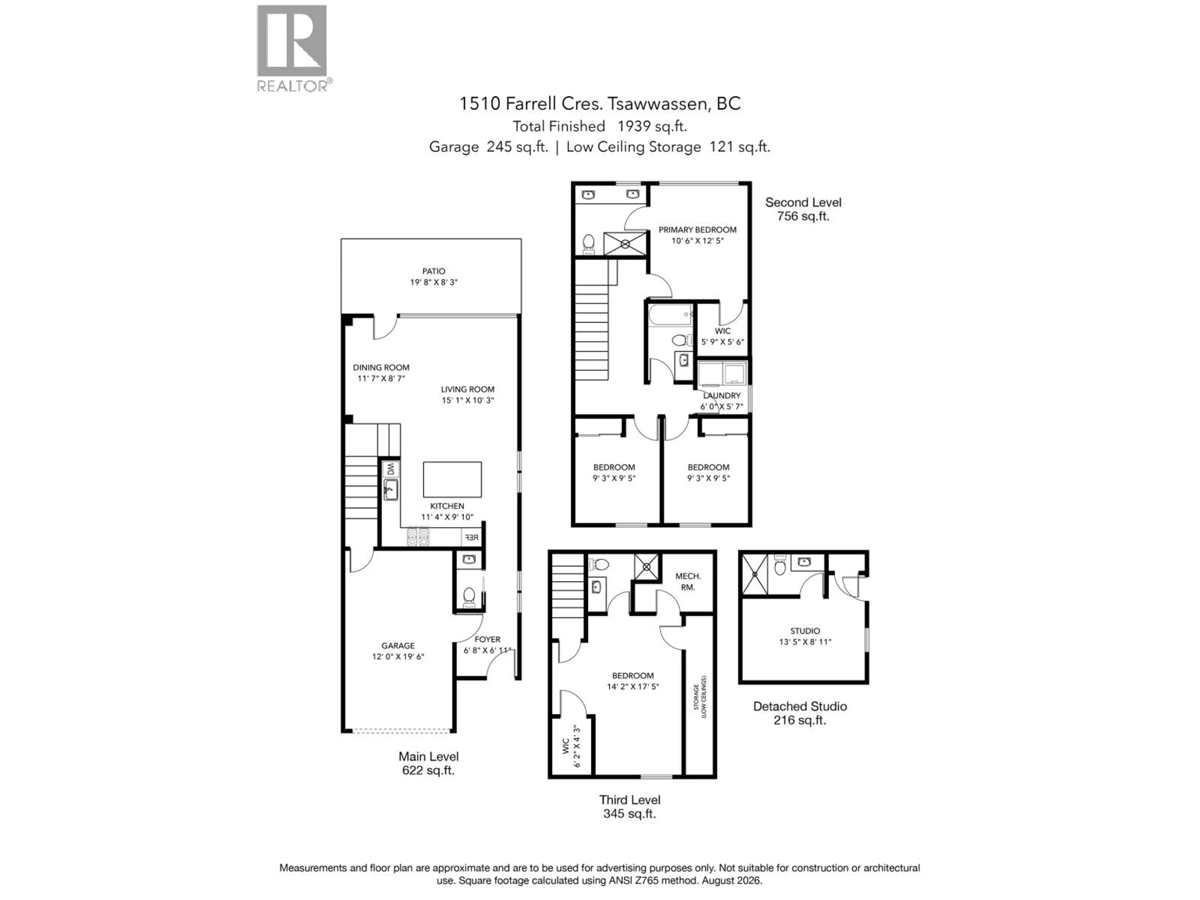 Floor plan for 1510 FARRELL CRESCENT, Delta British Columbia V4L1T6
