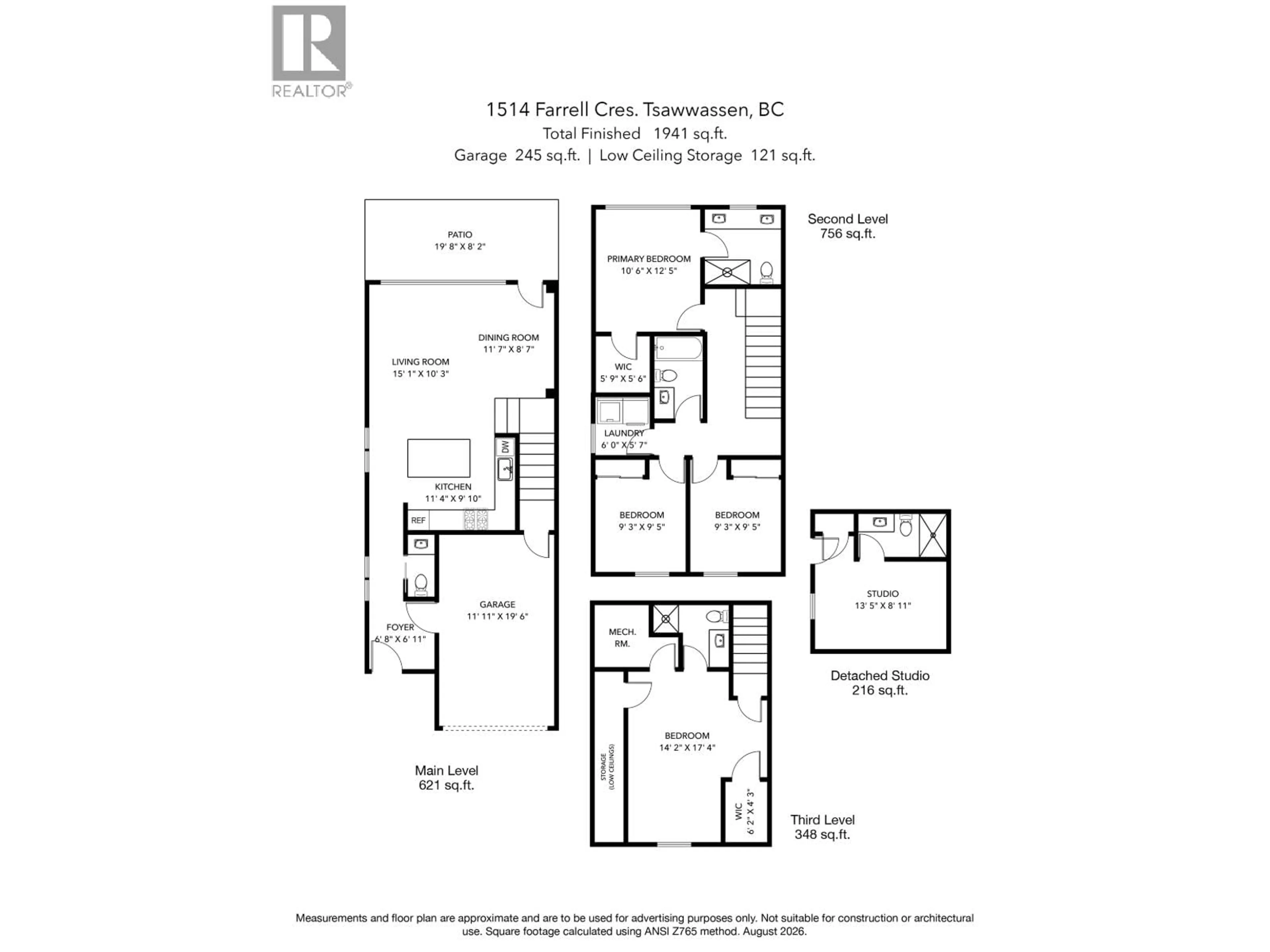 Floor plan for 1514 FARRELL CRESCENT, Delta British Columbia V4L1T6