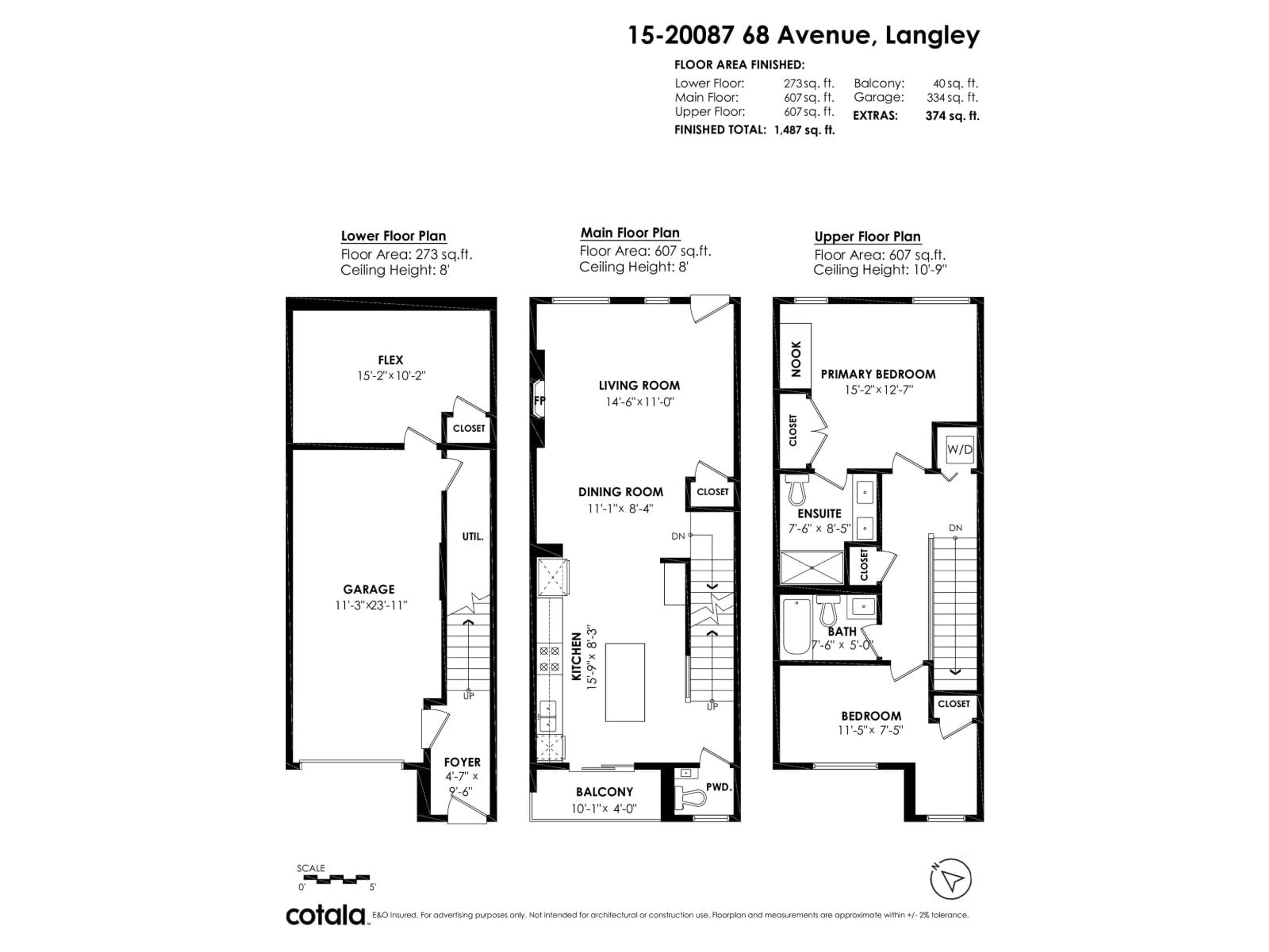 Floor plan for 15 - 20087 68 AVENUE, Langley British Columbia V2Y0Y4