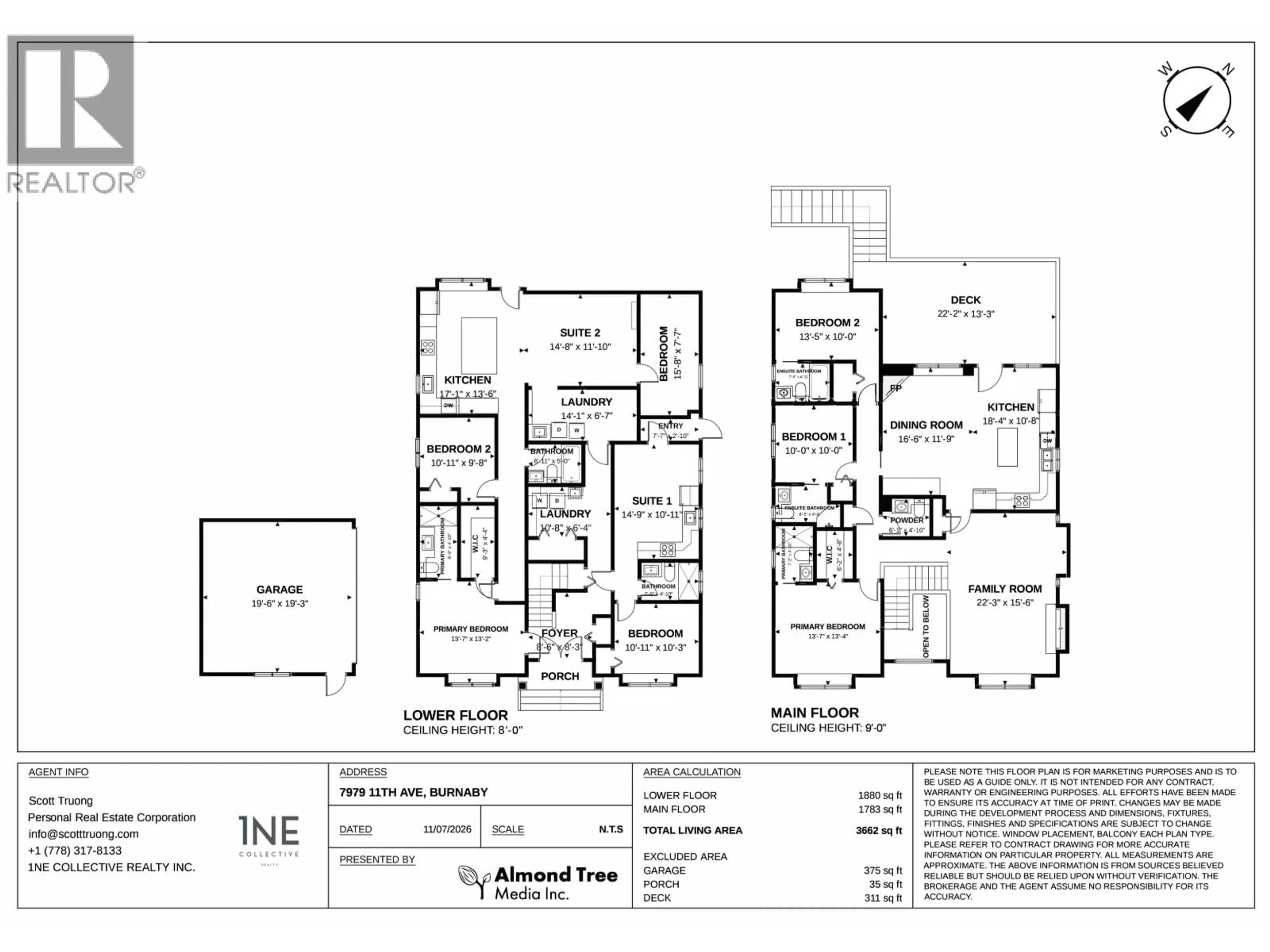 Floor plan for 7979 11TH AVENUE, Burnaby British Columbia V3N2N5
