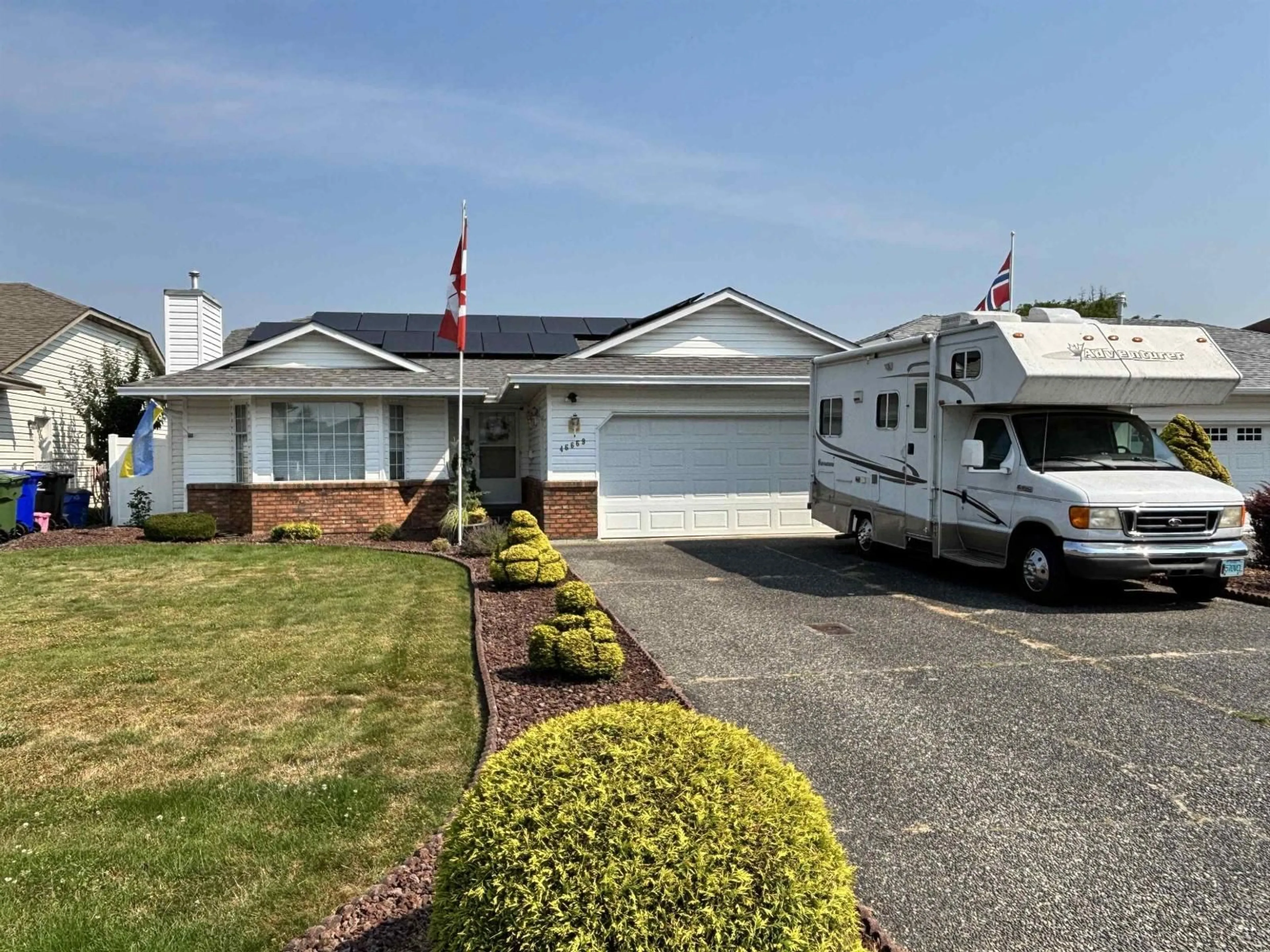 Home with vinyl exterior material, street for 46669 RAMONA DRIVE, Chilliwack British Columbia V2P8B4