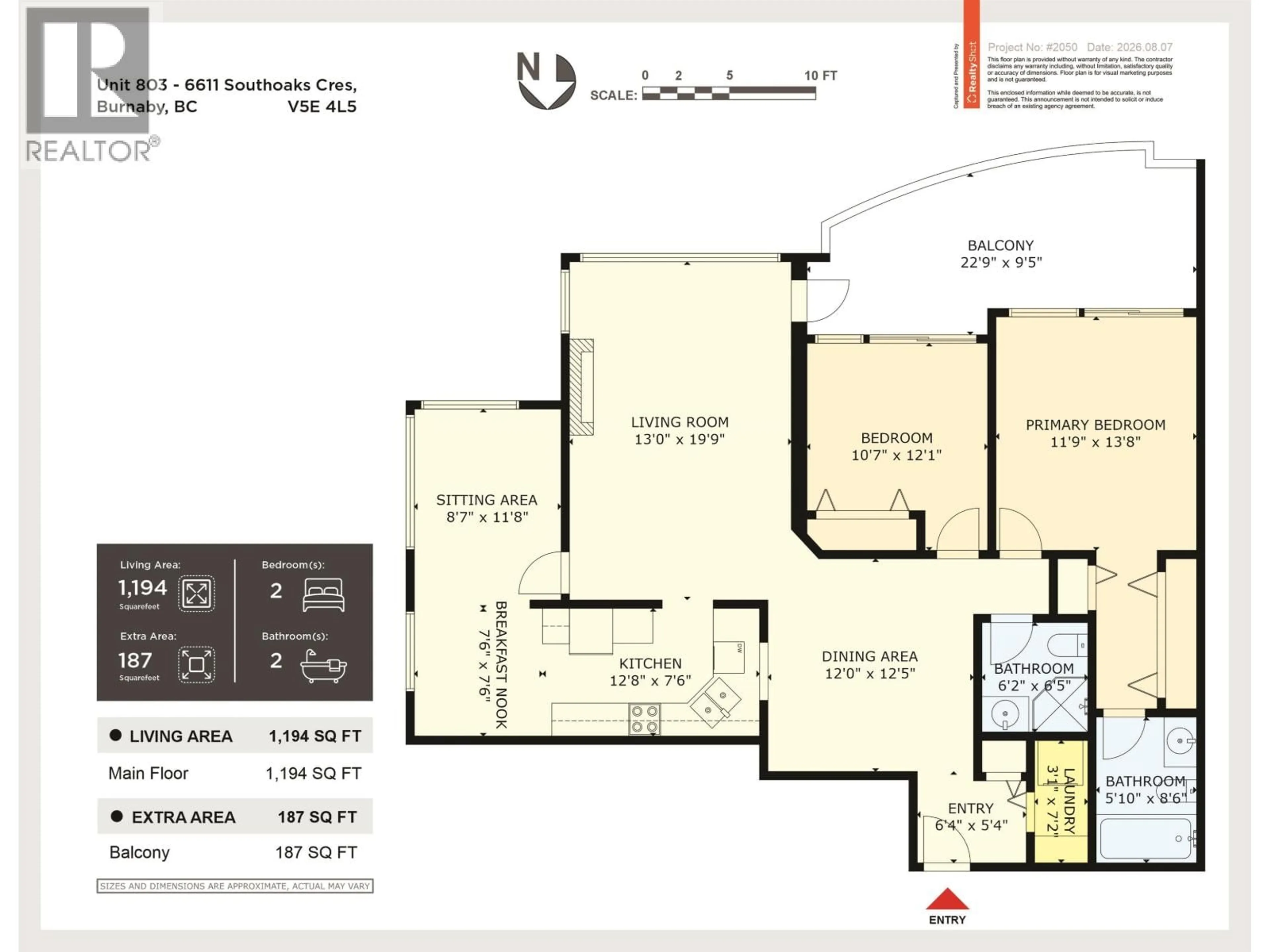 Floor plan for 803 - 6611 SOUTHOAKS CRESCENT, Burnaby British Columbia V5E4L5