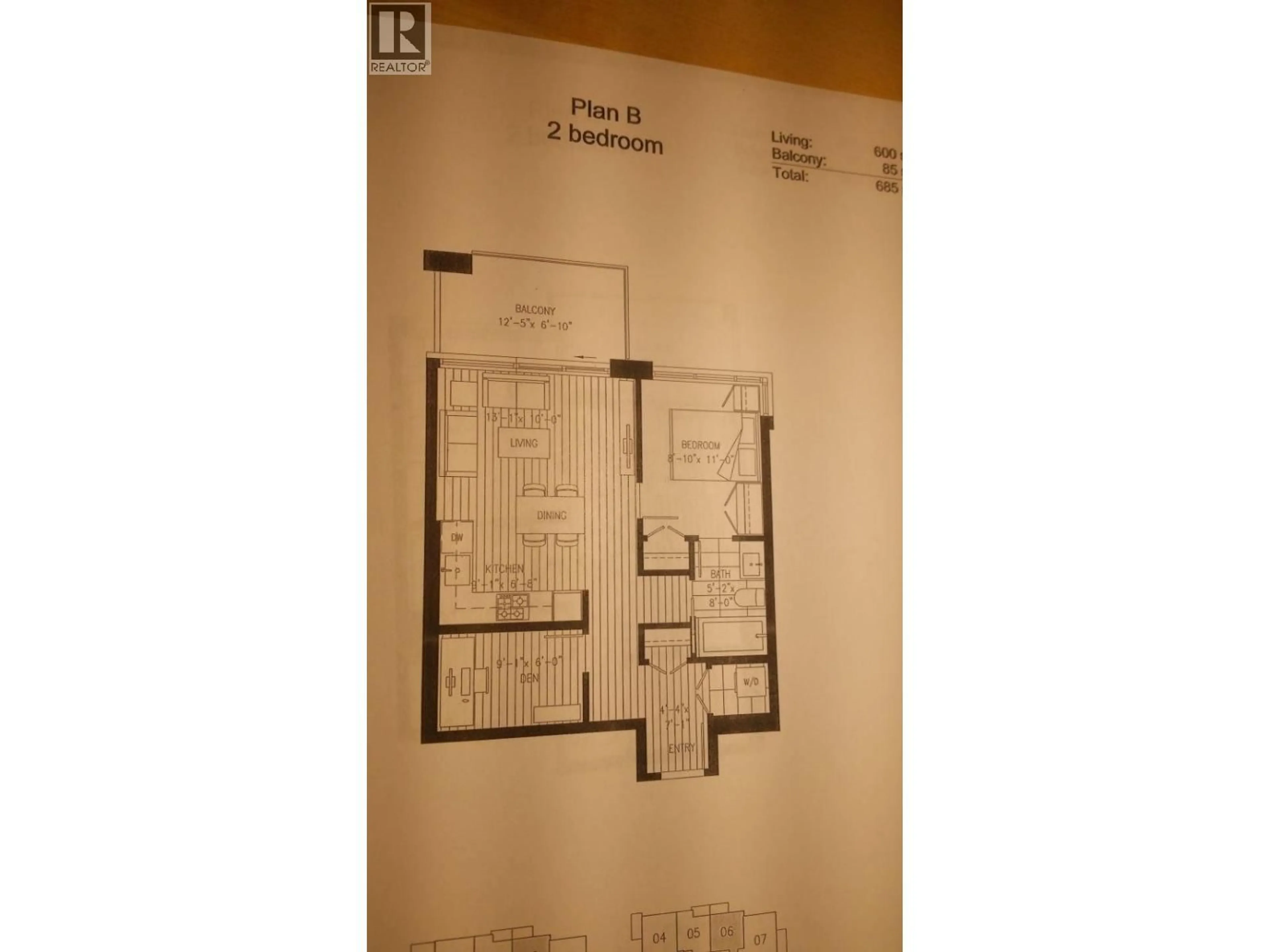 Floor plan for 2606 - 570 EMERSON STREET, Coquitlam British Columbia V3J0G3