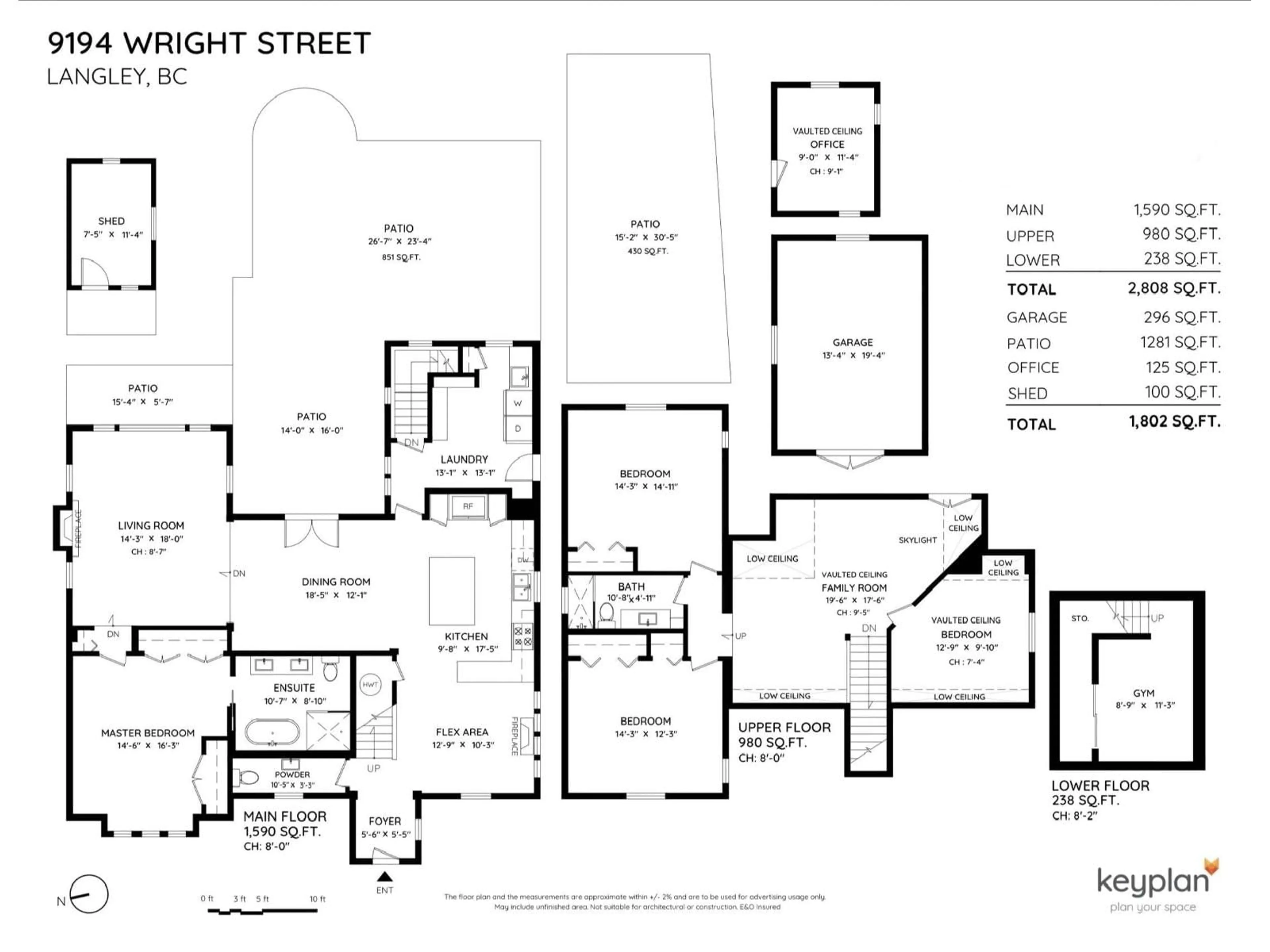 Floor plan for 9194 WRIGHT STREET, Langley British Columbia V1M3T4
