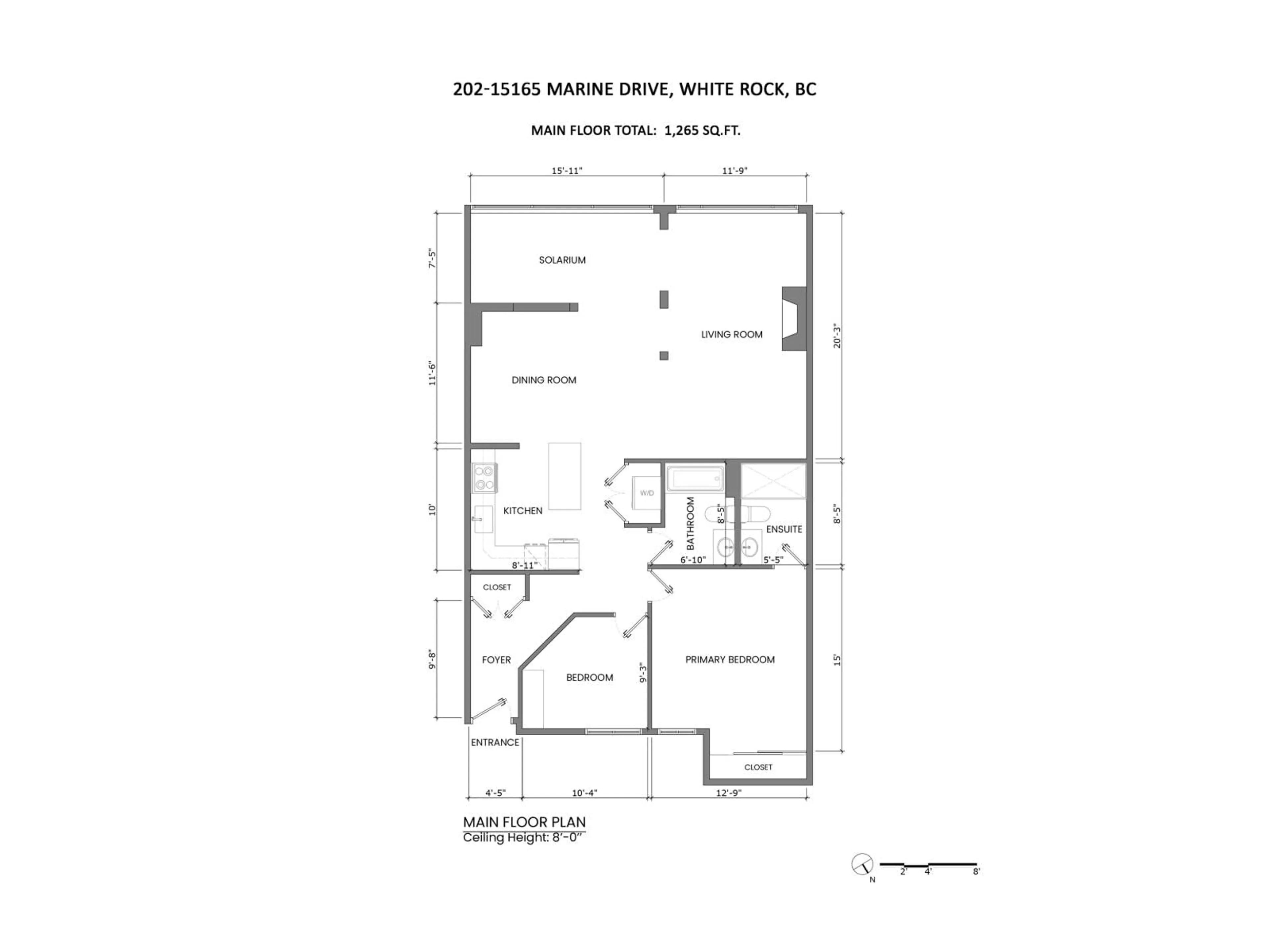 Floor plan for 202 - 15165 MARINE DRIVE, White Rock British Columbia V4B1C5